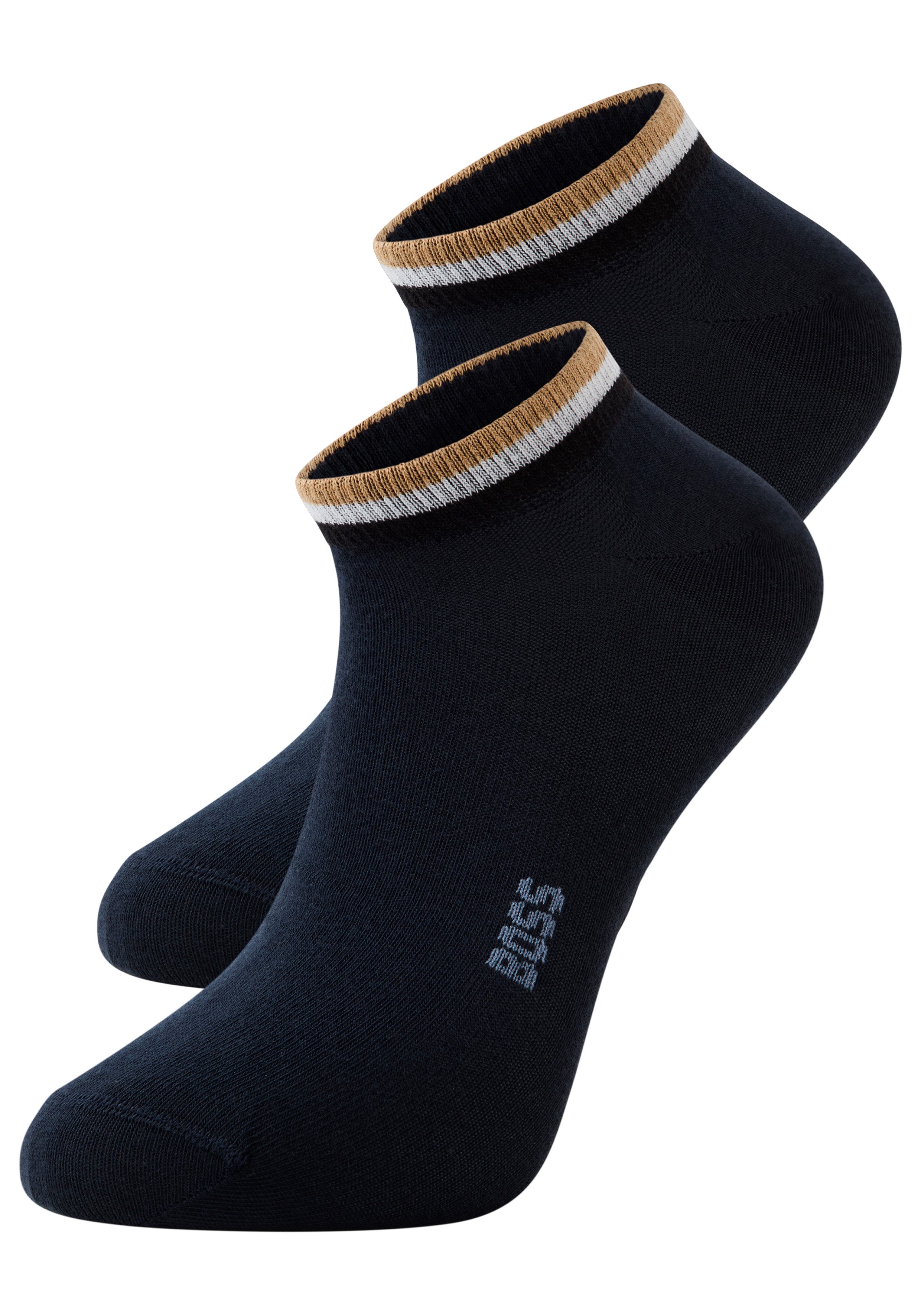 BOSS Sneakersocken 2P AS Uni stripe CC (Packung, 2er) mit geringeltem Abschluss