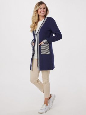 MONACO blue Cardigan Cardigan Figurumspielend mit aufgesetzten Taschen