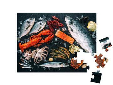 puzzleYOU Puzzle Frischer Fisch und Meeresfrüchte, 48 Puzzleteile, puzzleYOU-Kollektionen Küche, Essen und Trinken
