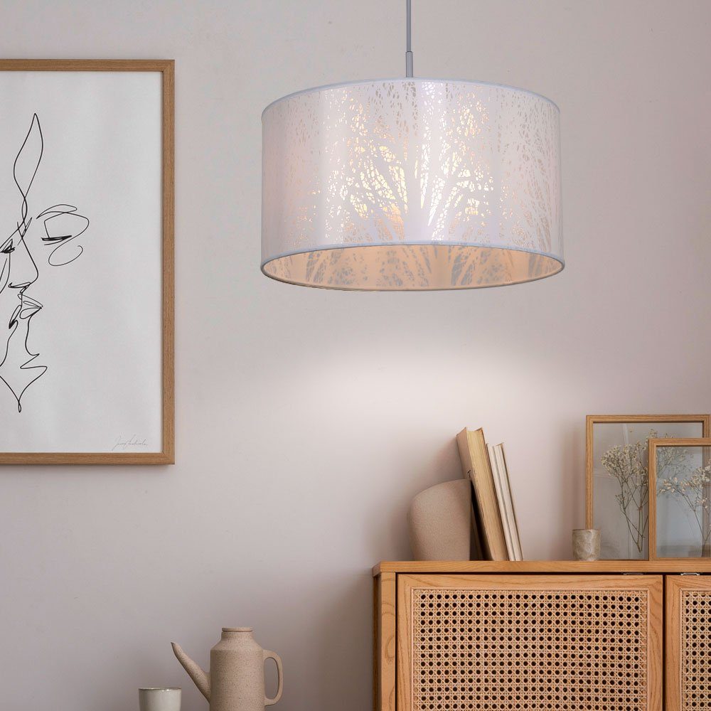 GLOBO LIGHTING Smarte LED-Leuchte, Leuchtmittel inklusive, Kaltweiß, Warmweiß, Neutralweiß, Tageslichtweiß, Farbwechsel, Design Hänge Leuchte weiß Baum Dekor Wohn Zimmer Beleuchtung Pendel