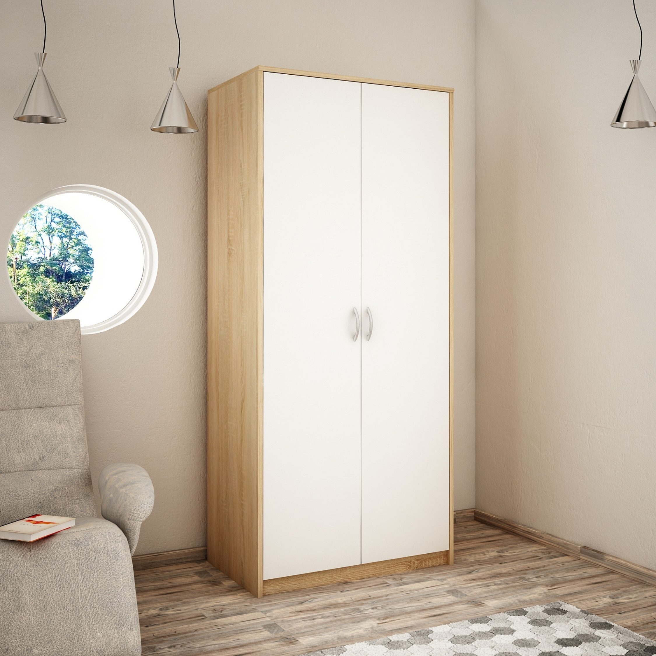 Home Collective Garderobenschrank Kleiderschrank mit 2 günstig online kaufen