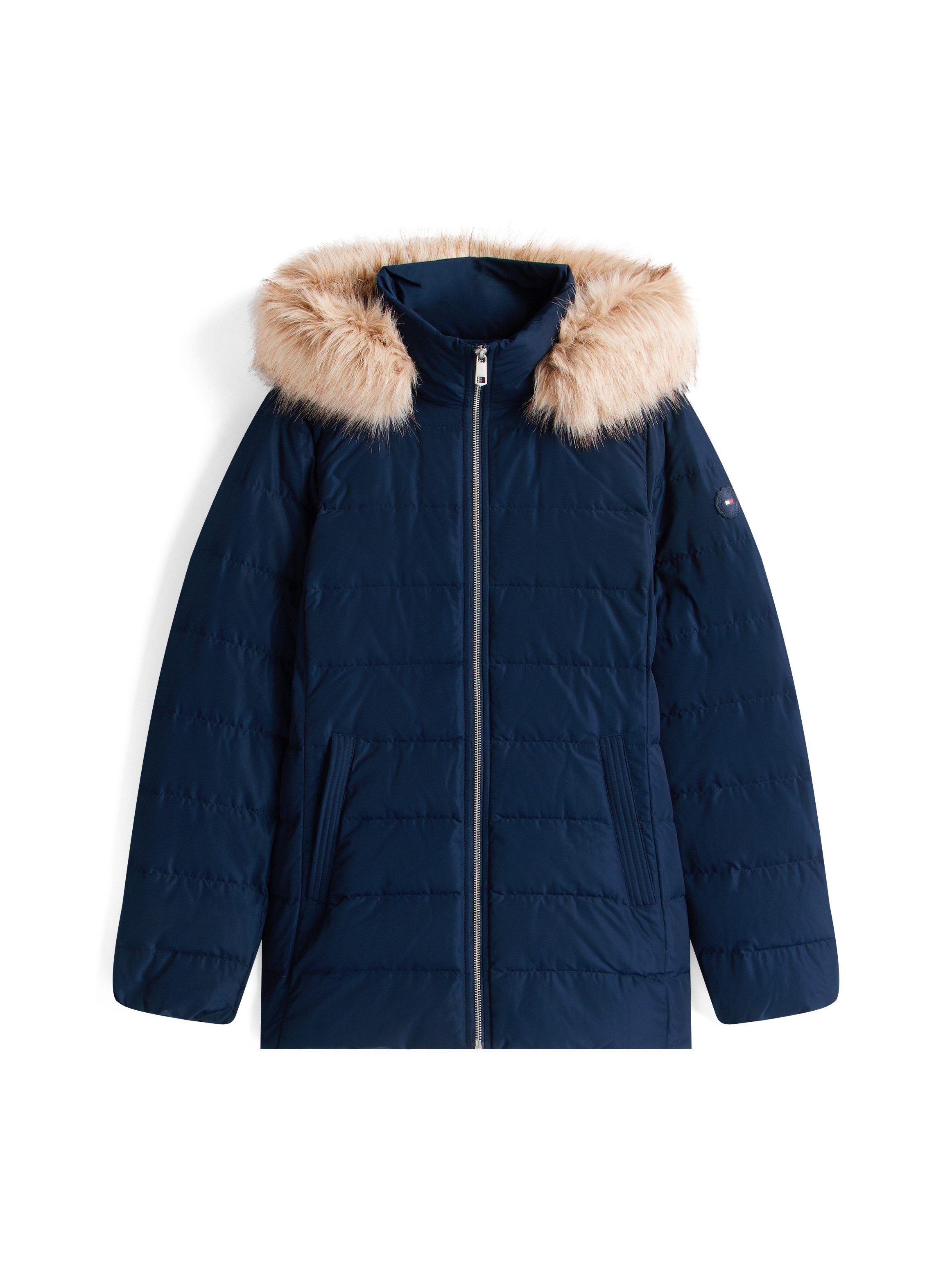 Tommy Hilfiger Steppjacke MW DOWN SLIM JACKET WITH FUR mit Fellimitat günstig online kaufen
