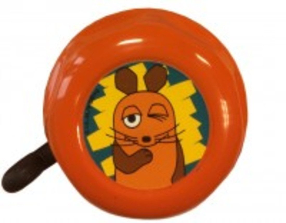 Bike Fashion Fahrradklingel ♫♫ Kinder Klingel / Glocke "Die Maus", orange, Ø 55mm