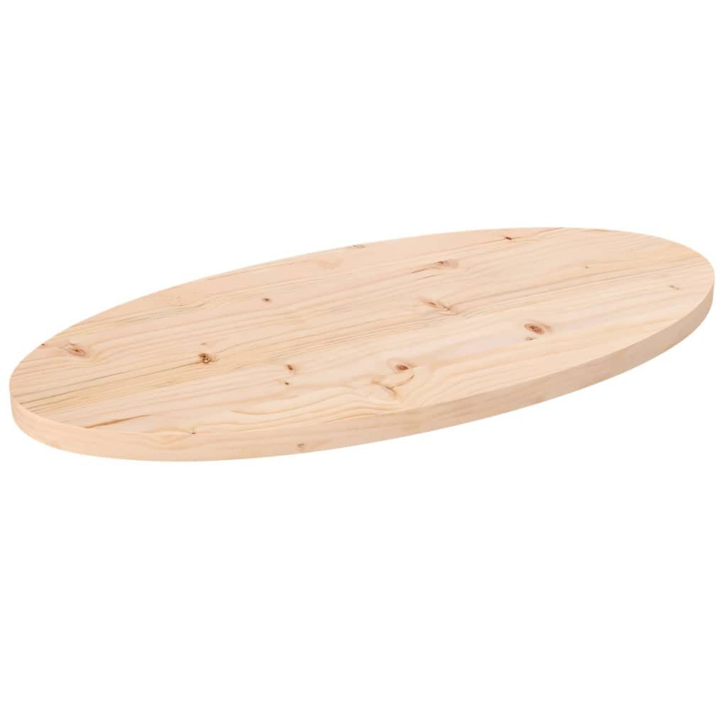 furnicato cm (1 60x30x2,5 St) Kiefer Massivholz Tischplatte Oval