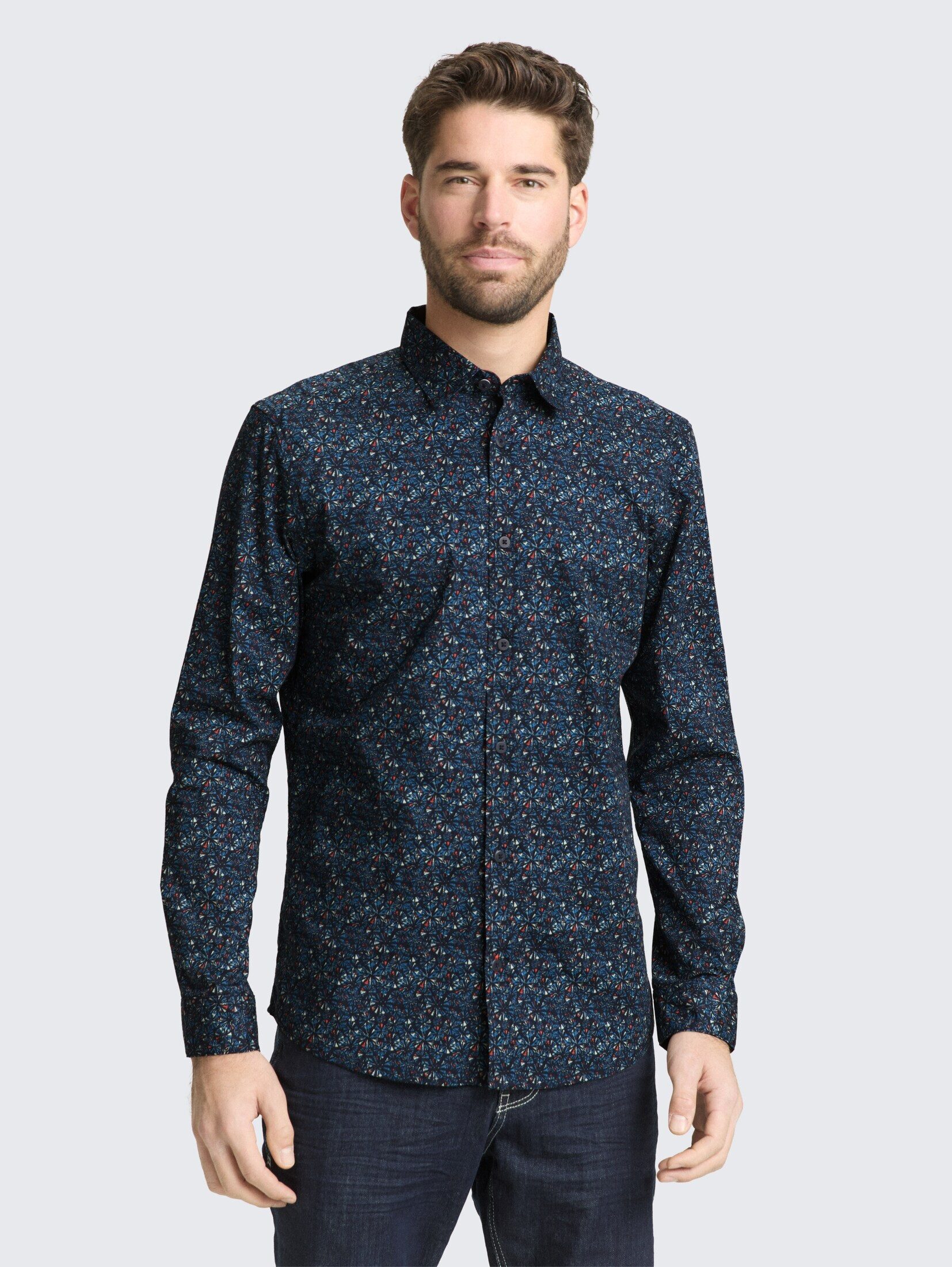 TOM TAILOR Blusen & Shirts Fitted Hemd mit Muster