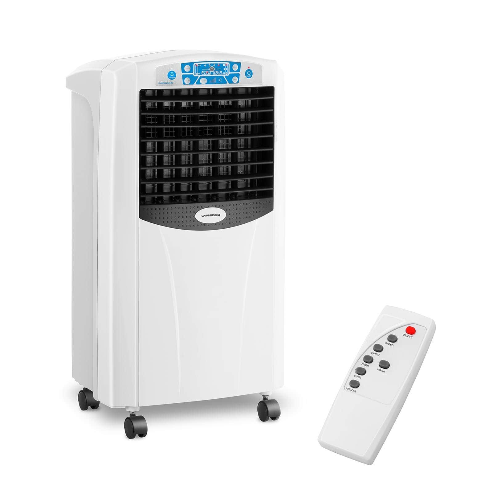 Uniprodo Ventilatorkombigerät Luftkühler mobil mit Heizfunktion - 5 in 1 - 6 L Wassertank | Standventilatoren