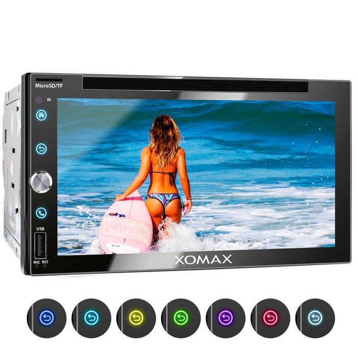 XOMAX XOMAX XM-2D6911 2DIN Autoradio mit DVD-/CD-Laufwerk SD USB und BLUETOOTH Autoradio
