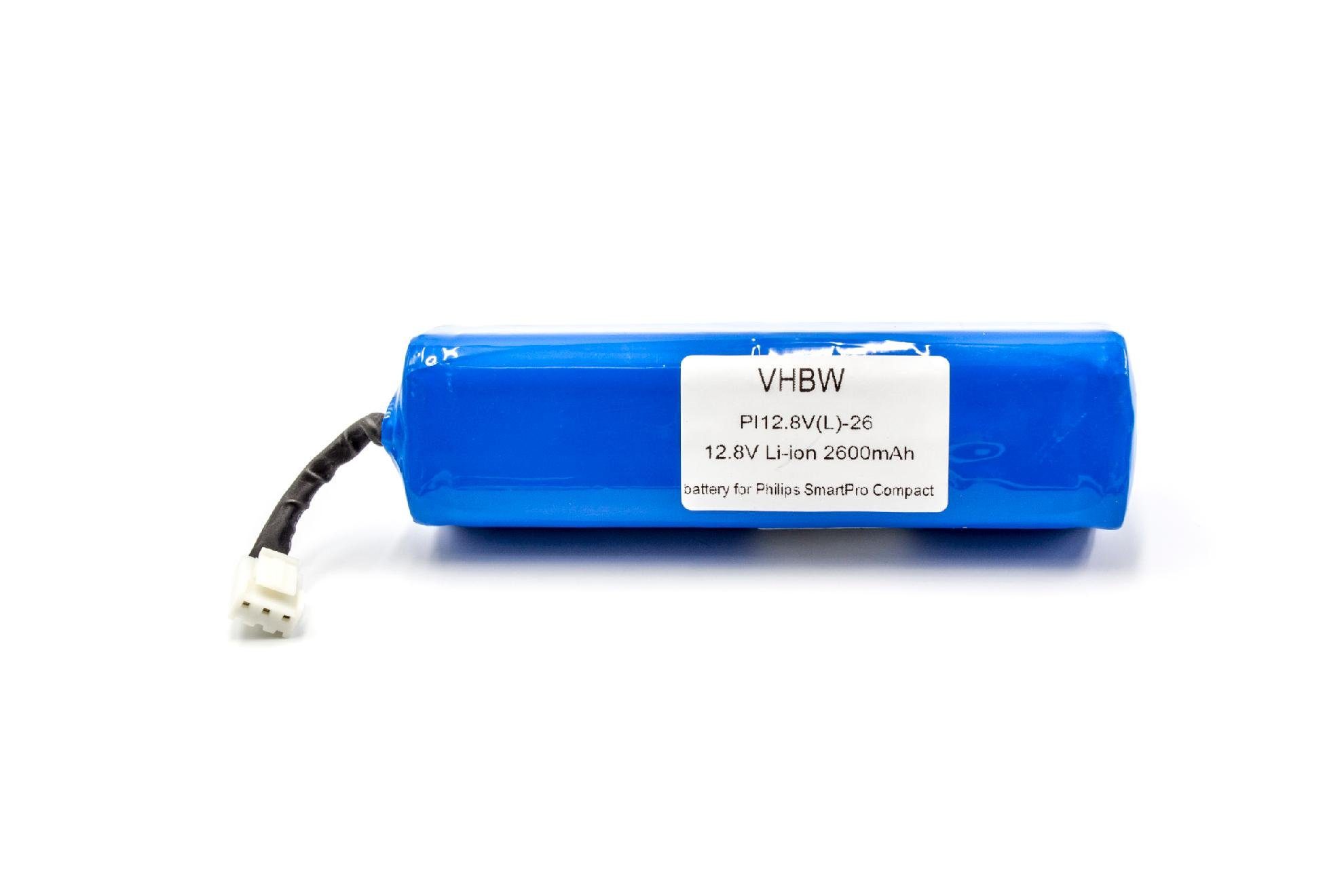 vhbw kompatibel mit Philips FC8776/01, FC8812/01, FC8822/01/B Staubsauger-Akku Li-Ion 2600 mAh (12,8 V)