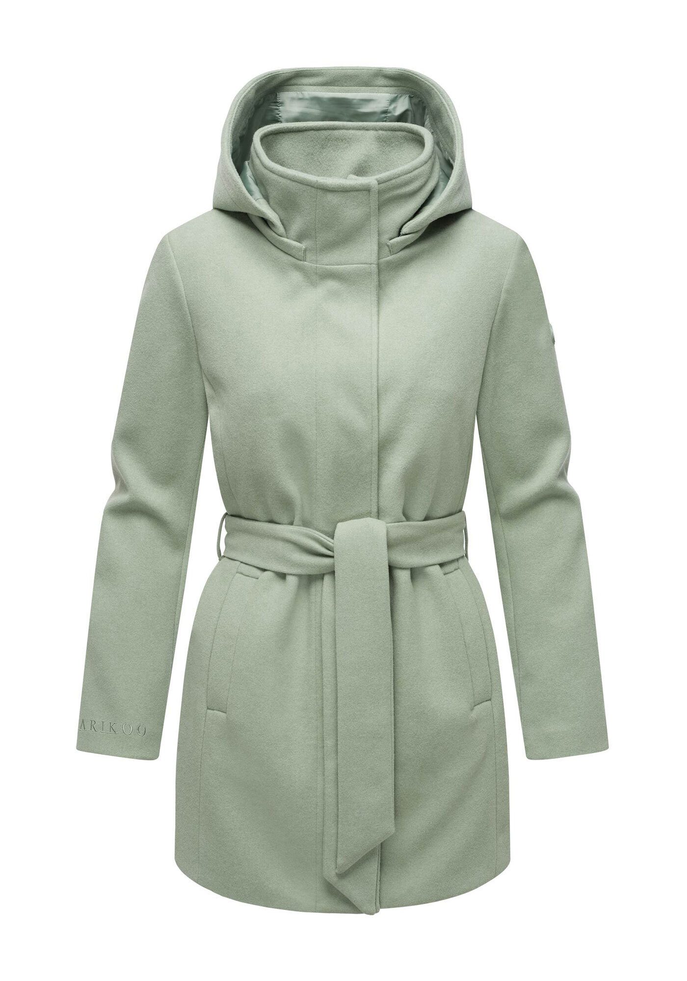 Marikoo Kurzmantel Katalinaa Eleganter Wickel Mantel mit Taillengürtel und günstig online kaufen