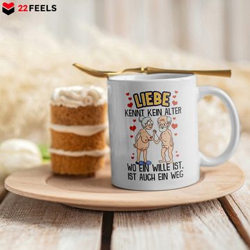 22Feels Tasse Jahrestag Geschenk Hochzeitstag Ehemann Ehefrau Freund Freundin Spruch, Keramik, Made in Germany, Spülmaschinenfest