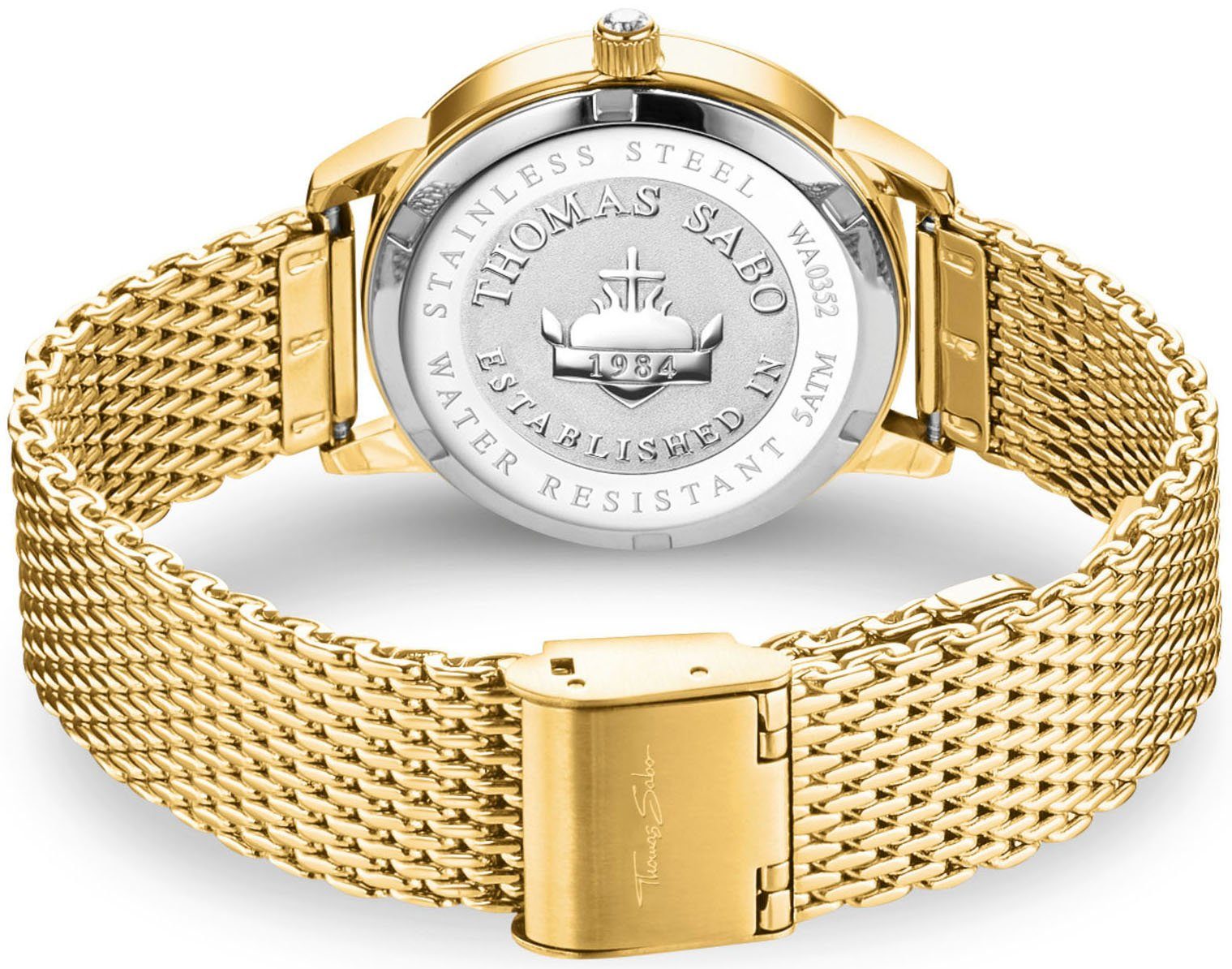 THOMAS SABO Quarzuhr GLAM SPIRIT ASTRO WA0352-264-209-33 MM, Armbanduhr, Damenuhr, Sternzeichen, Sterne, Astro