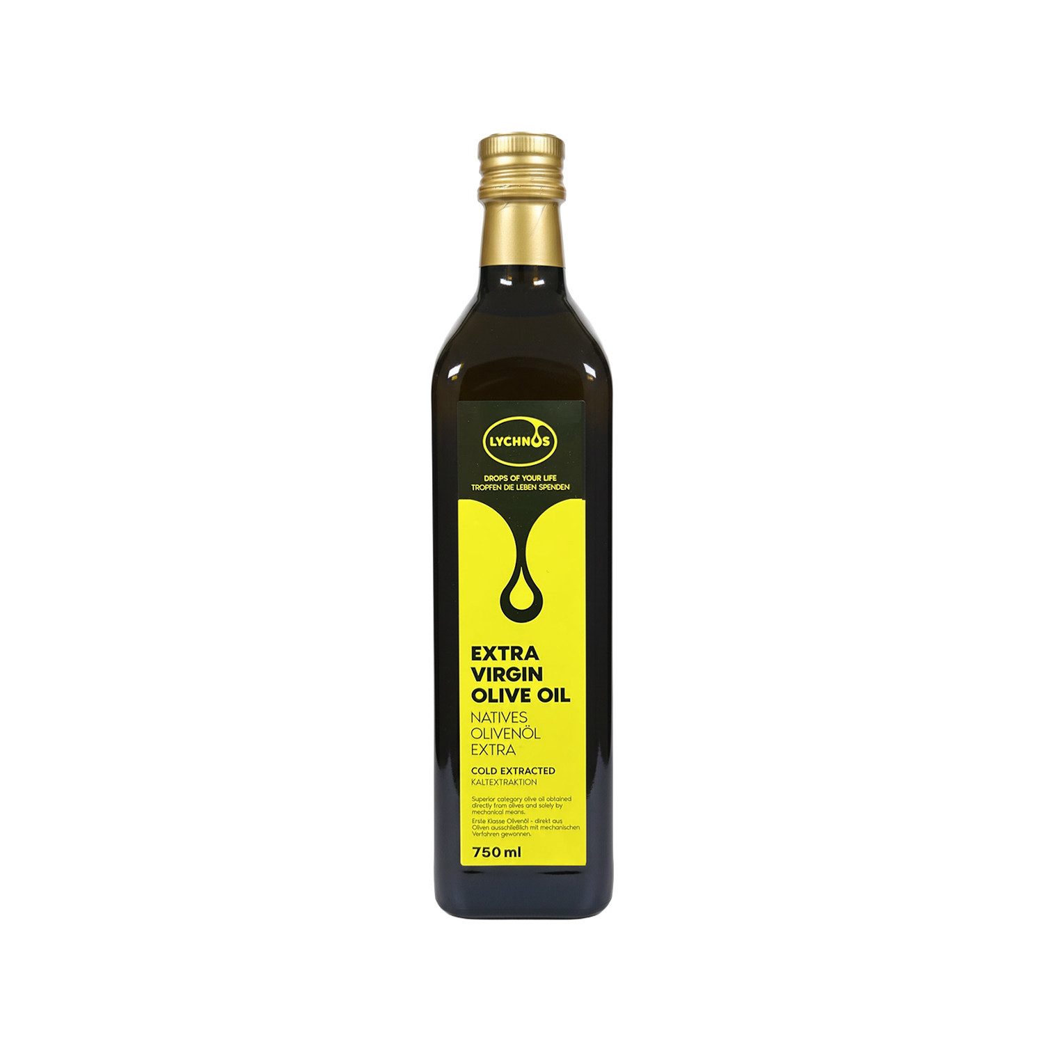 LYCHNOS Speiseöl Natives Olivenöl Extra – Kaltgepresst, Naturrein & Aromatisch 750ml, 750 ml, 100 % Natürlich, Neue Ernte