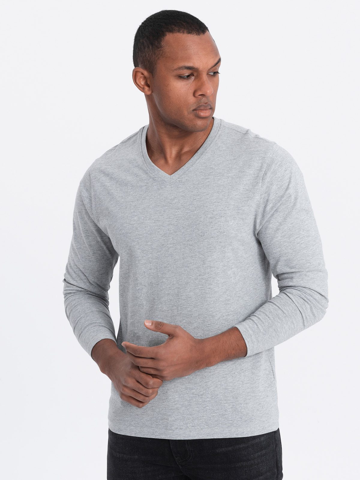 OMBRE Longsleeve Longsleeve für Herren mit V-Ausschnitt. günstig online kaufen