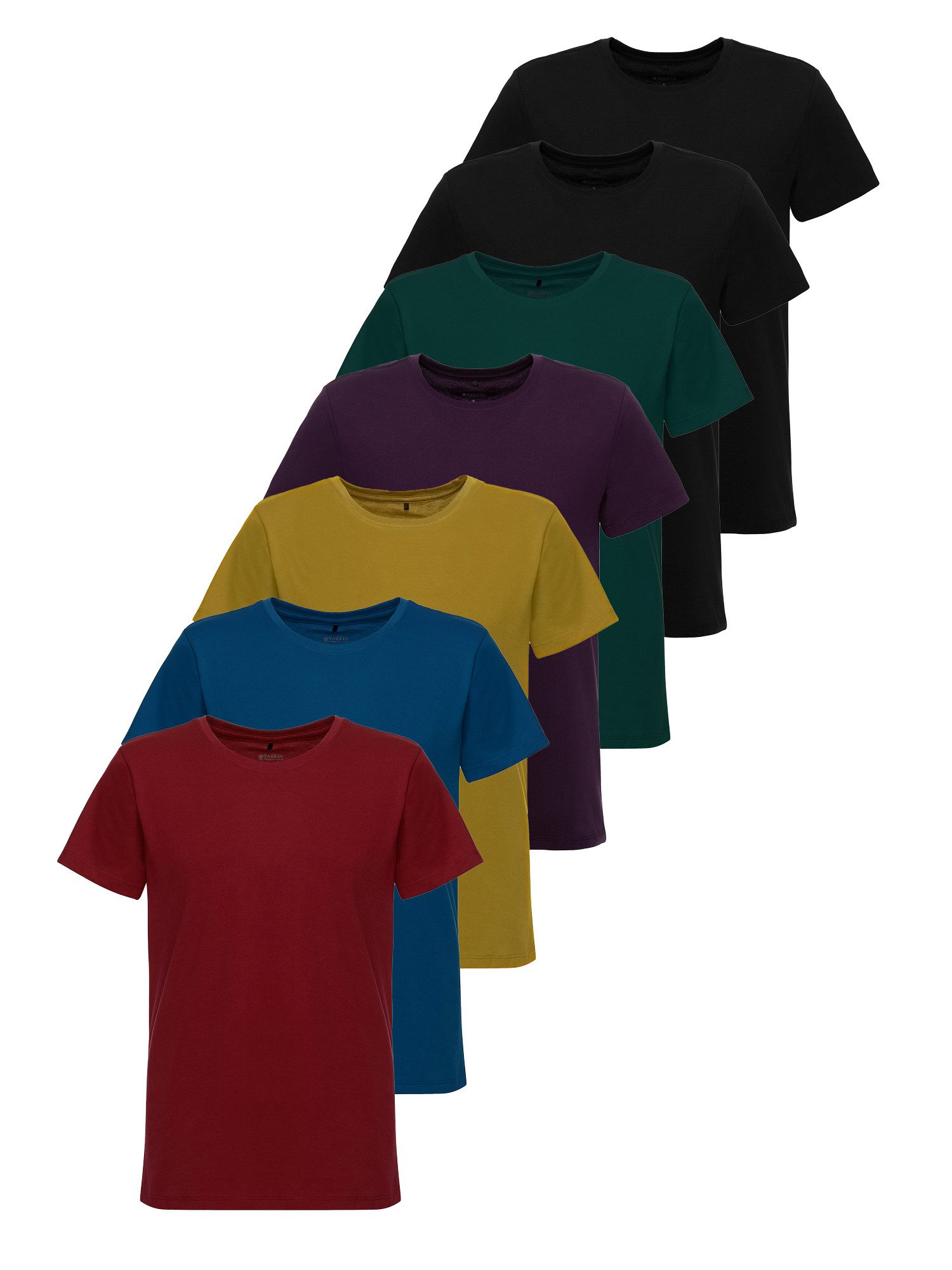 Tazzio T-Shirt E106 (Packung, 7-tlg., 7er-Pack) Herren Basic Rundhalsshirt