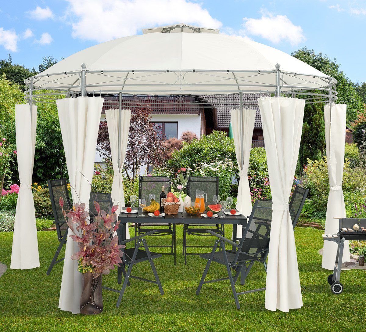 Casaria Pavillon Toscana, Ø3,5m, UV-Schutz 50+, günstig online kaufen