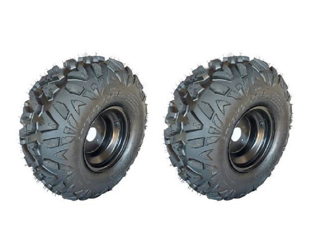 FunSport-Factory Kinderfahrzeug-Räder 2er Set Komplettrad 18x9,5-8 Reifen3-Loch Felge Schwarz hinten, A-Shape-Profil, hoher Grip, für Quads, robust & langlebig