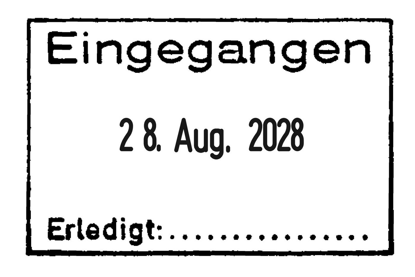 Thumbnail - WEDO Stempel Datumstempel mit Textplatte eingegangen/erledigt.