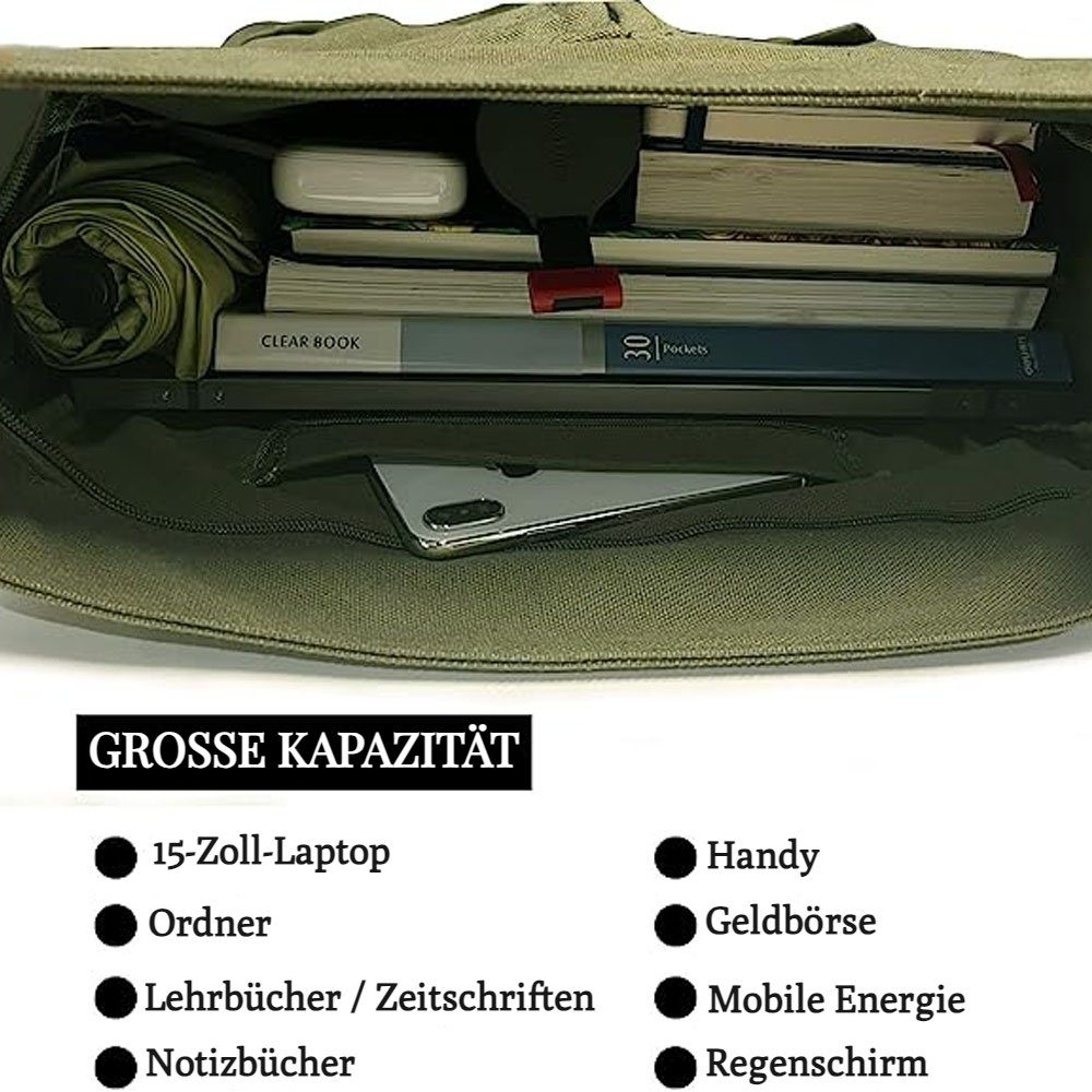 VIVIHEYDAY Umhängetasche Canvas Tasche Damen Herren Schultertasche, Canvas Tote Bag, Damen-Schultertasche