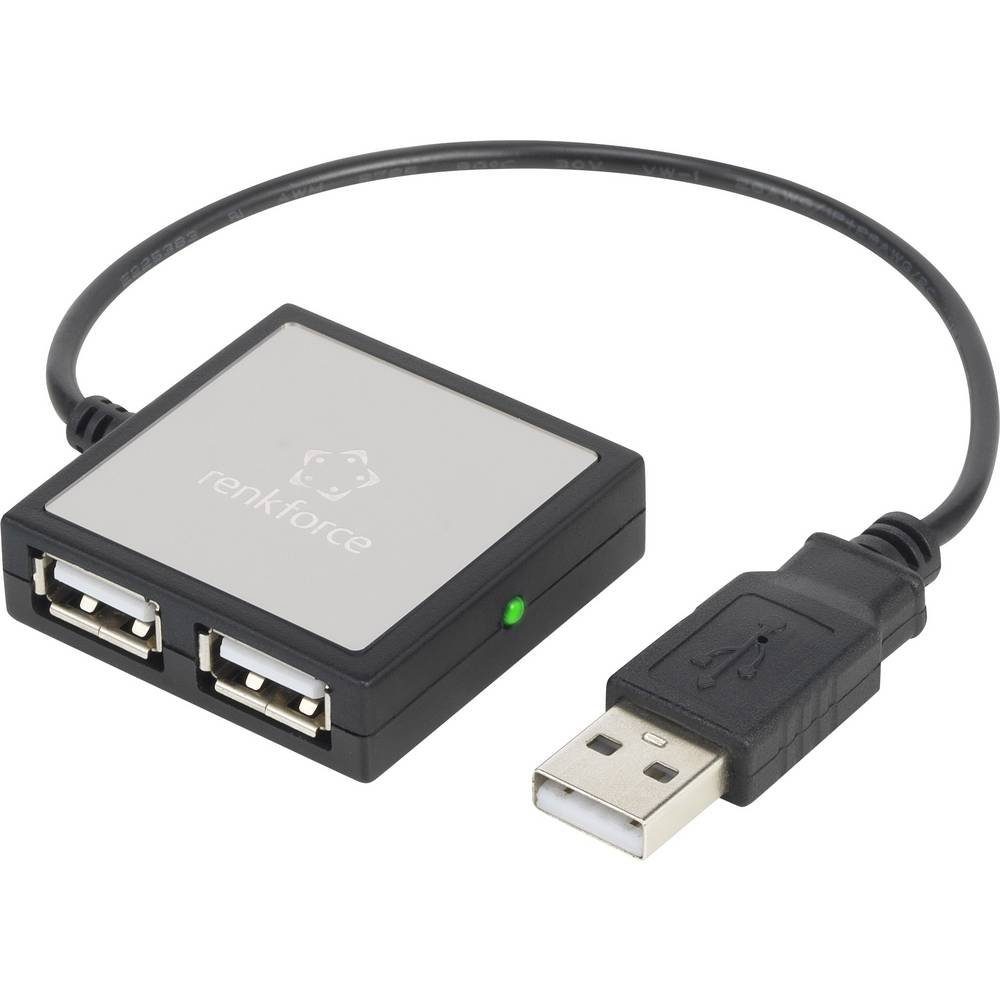 Renkforce »4 Port USB 2 Hub mit Kabel« USB-Adapter, Anzahl Ausgänge: 4 x ·  Herstellerfarbe: Silber · Port (Nur für Titel): 4 Port · Schnittstellen  Ausgang (Computer/Multimedia): USB 2.0 · Stromversorgung (LOV): über USB  online kaufen | OTTO