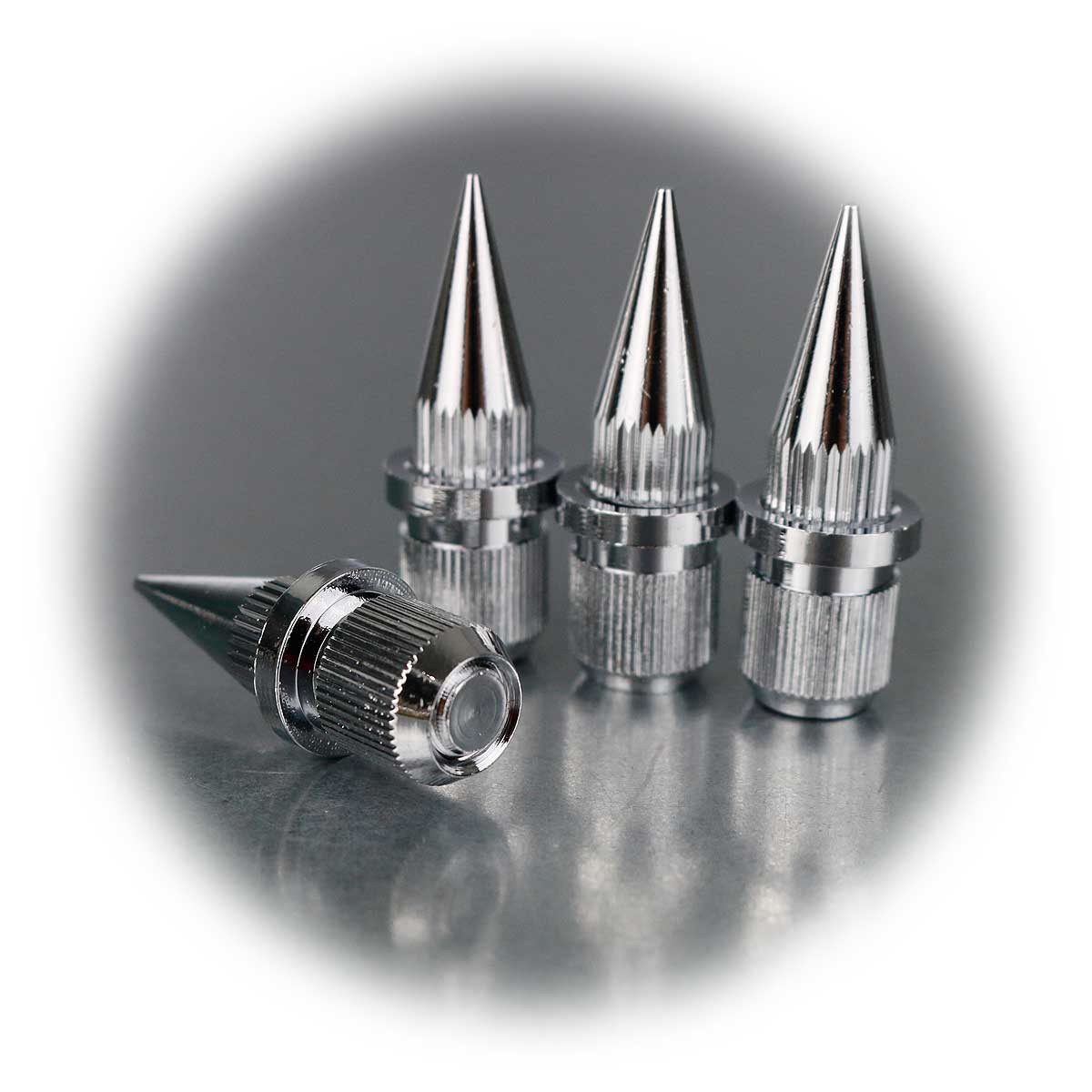 Dynavox Dämpfer Boxenspikes, 4er Set, Chrom silber, Noisekiller