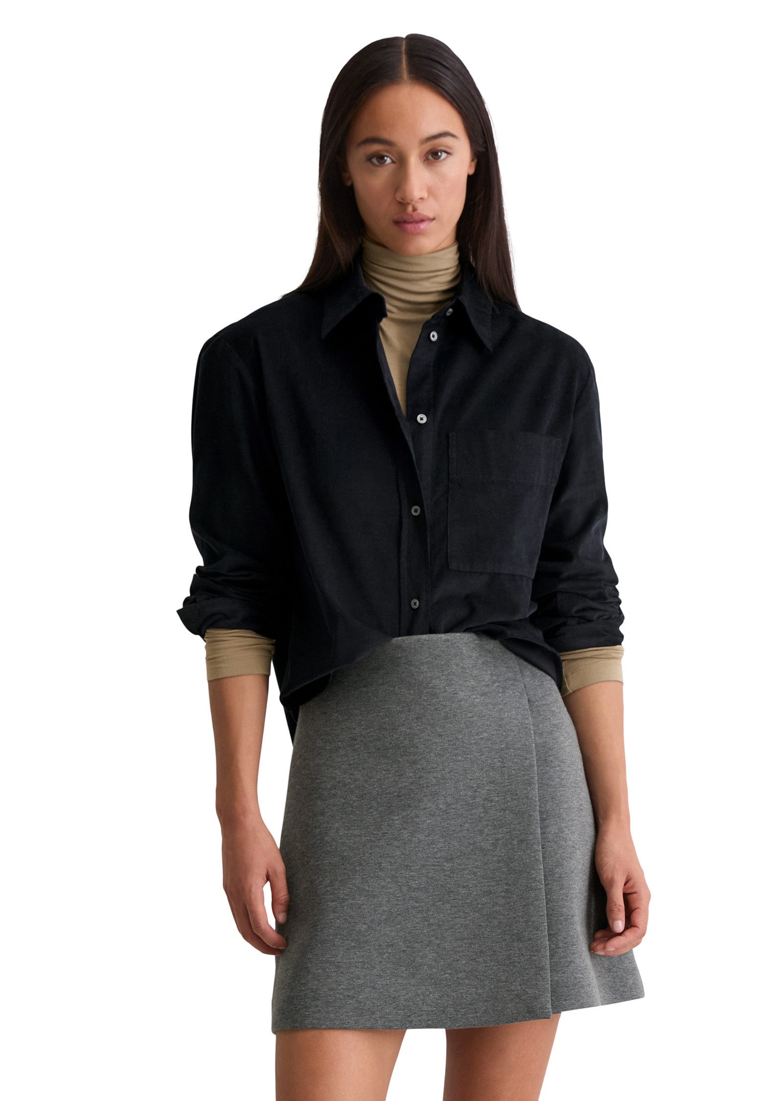 Marc O'Polo Langarmbluse aus softem Baumwolle-Lyocell-Mix