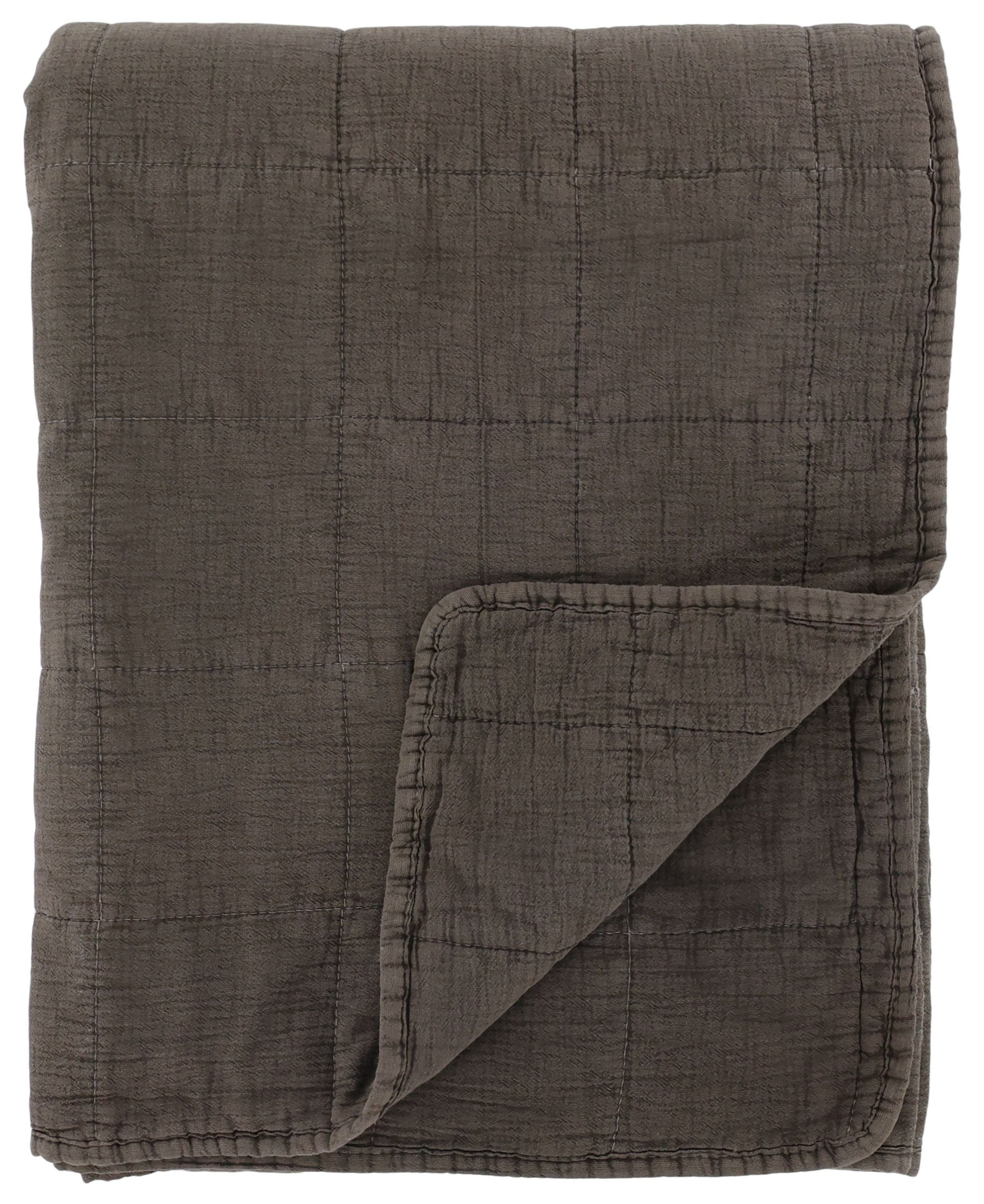 Chic Antique Tagesdecke Chic Antique Decke Quilt Tagesdecke Kuscheldecke 180x130cm Mokka