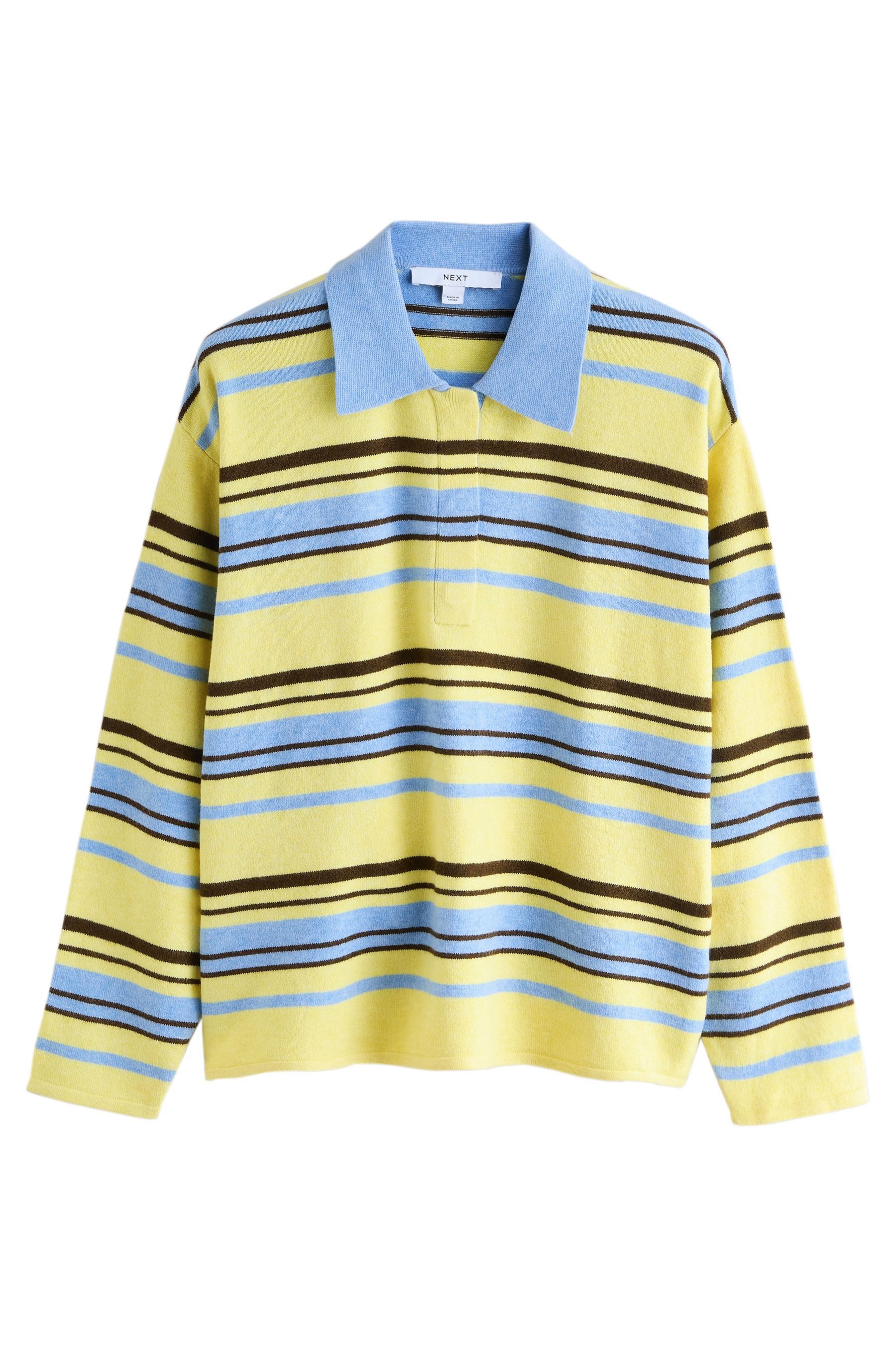 Strickpullover Langärmeliges Polo-Oberteil aus weichem Strick