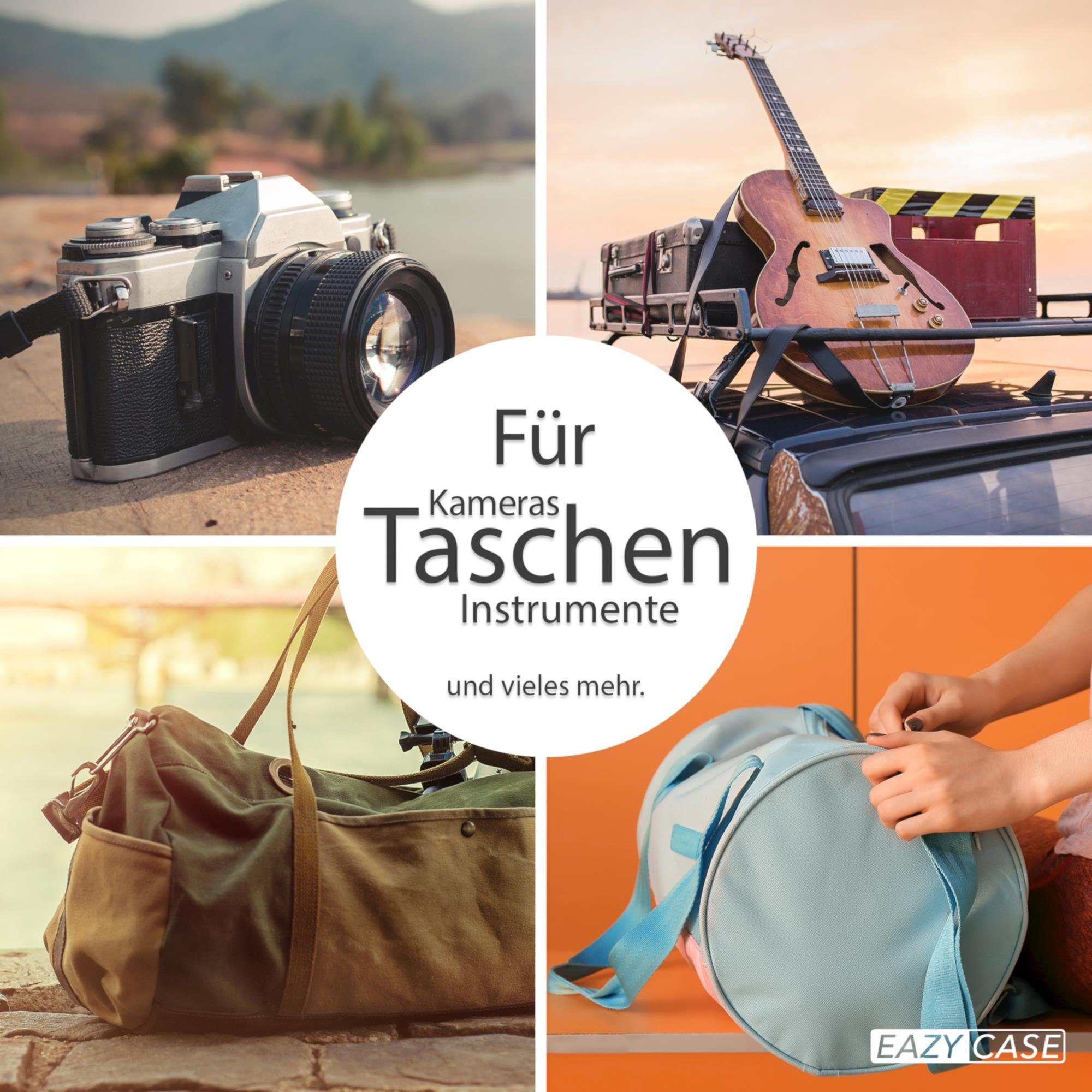 Schultergurte EAZY unifarbend Taschenband CASE zum Taschen - für Schulterriemen Weiß Metall Schultergurt Schulterriemen Gold Weiß Tasche Band Wechseln