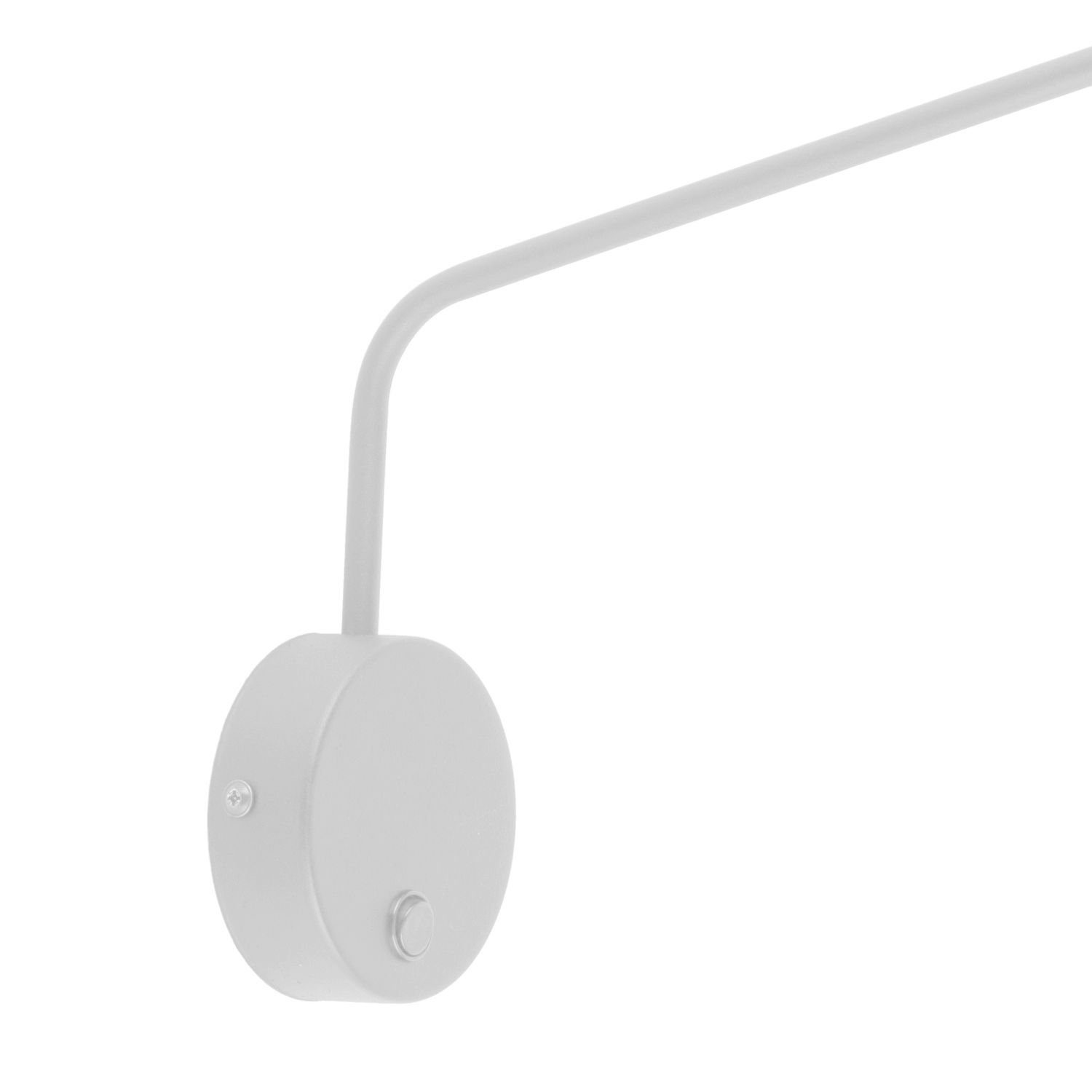 Metall Wandleuchte Arbeitsleuchte Leuchtmittel, Verstellbar mit GU10 Weiß Schalter Leselampe Licht-Erlebnisse WILLEM, ohne