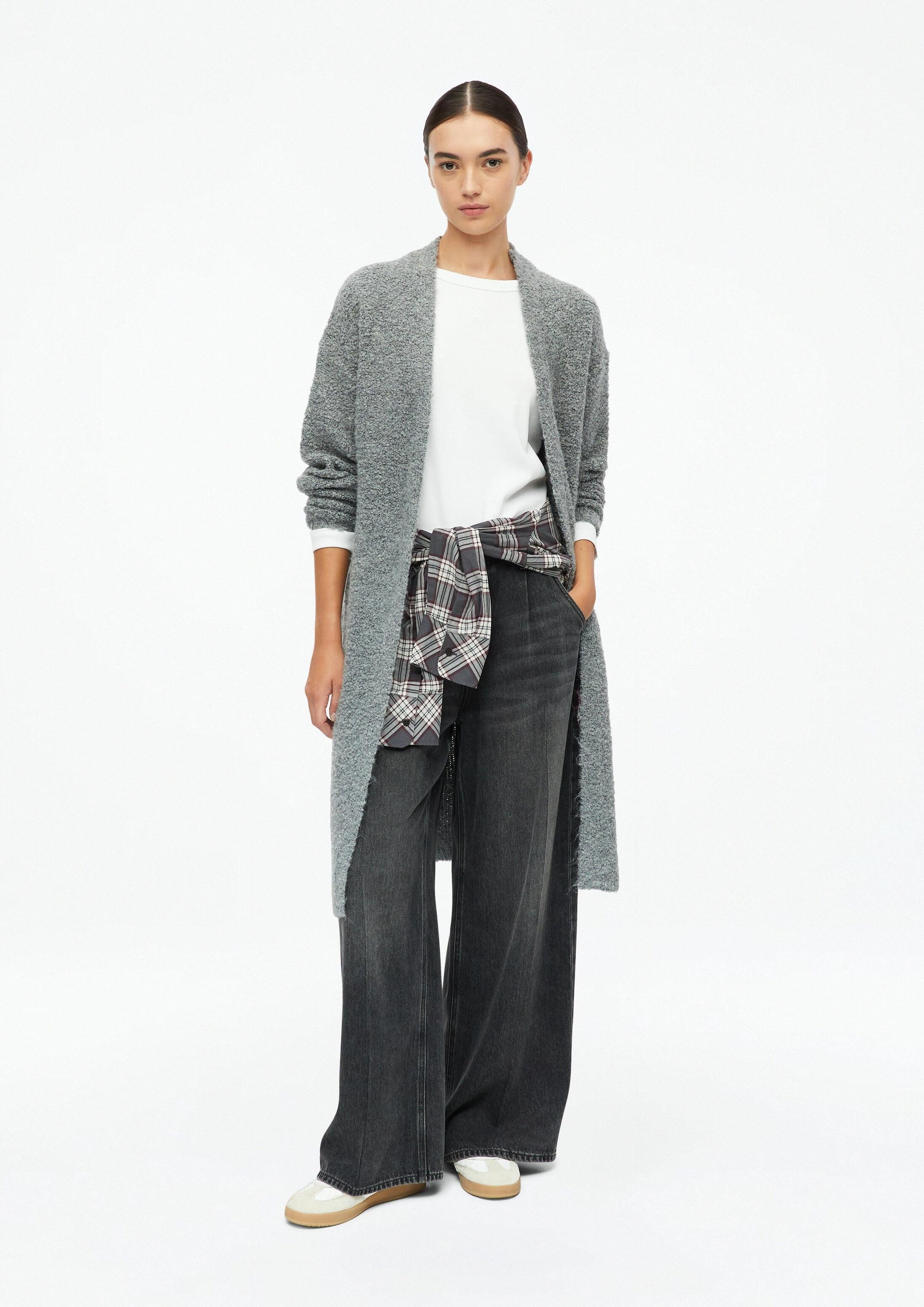s.Oliver Cardigan Strickjacke Lange Strickjacke aus Bouclé – Bild 5 von 5