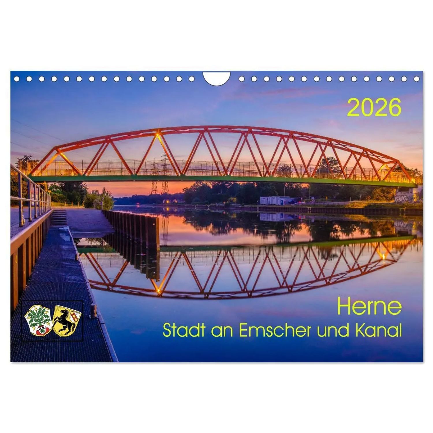 CALVENDO Wandkalender Herne: Stadt an Emscher und Kanal (Wandkalender 2026 DIN A4 quer),...
