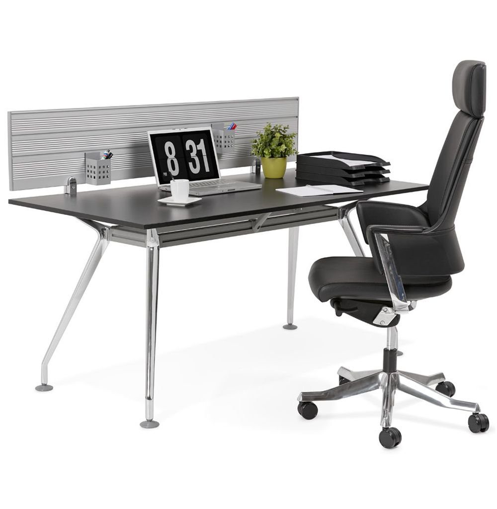 KADIMA Schreibtisch Laptoptisch Büro Schreibtisch 160 Schwarz PC-Tisch DESIGN JENNA