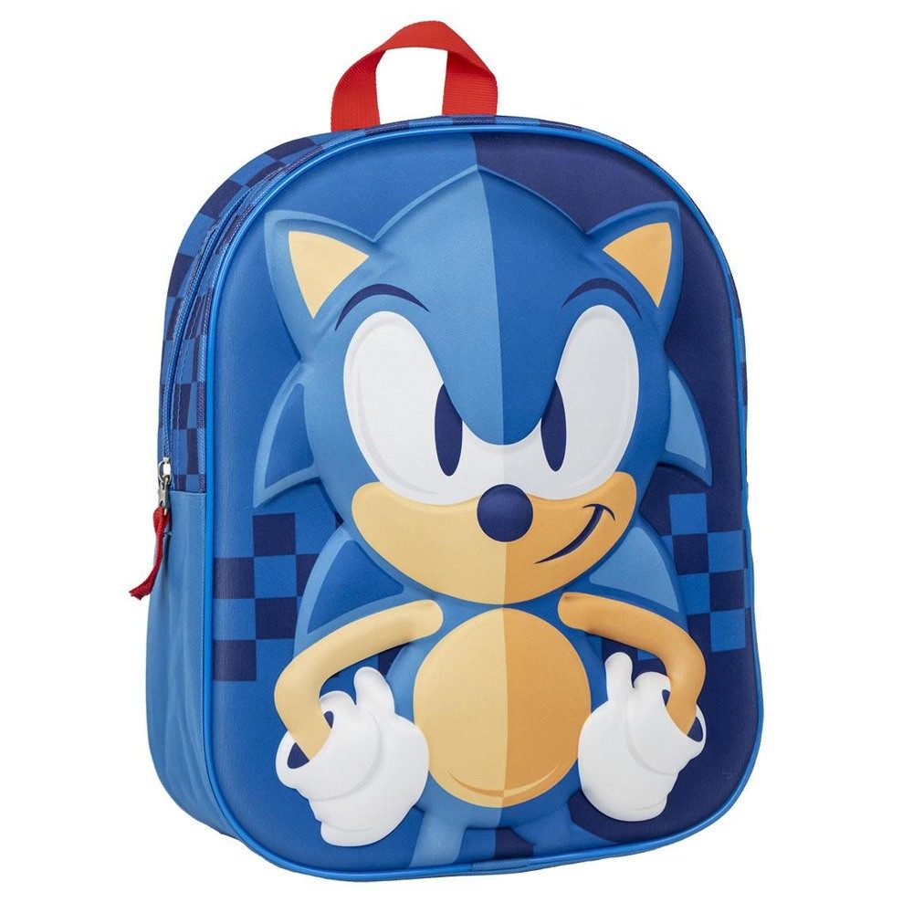 Cerda Kinderrucksack Sonic - Kinderrucksack 3D, blau 25,0 x 31,0 x 10,0 cm (1-tlg), Sonic 3D
