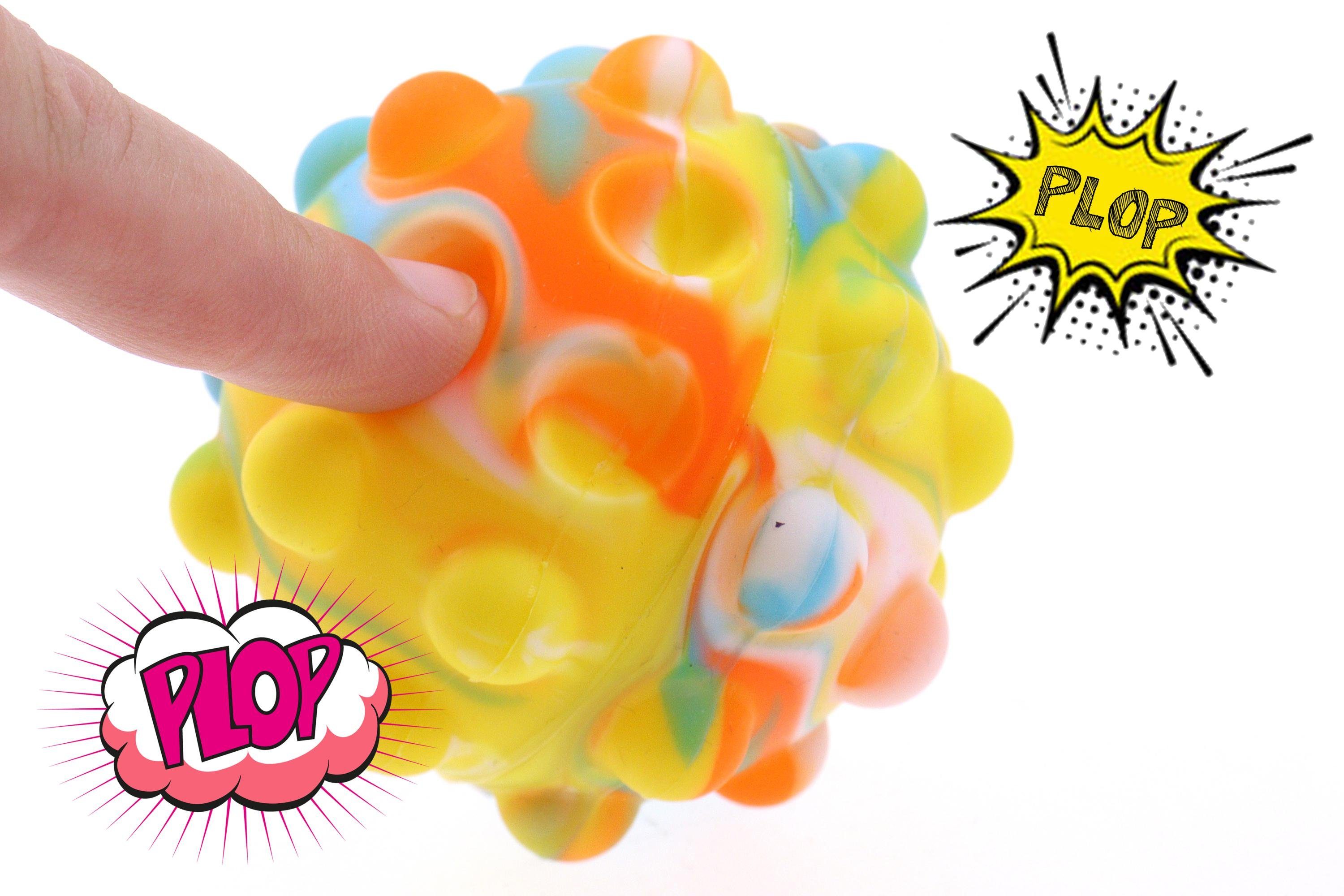 ELLUG Spielball 4er Set Pop it Ball in Farben Ø7cm, Antistressball Spielzeug