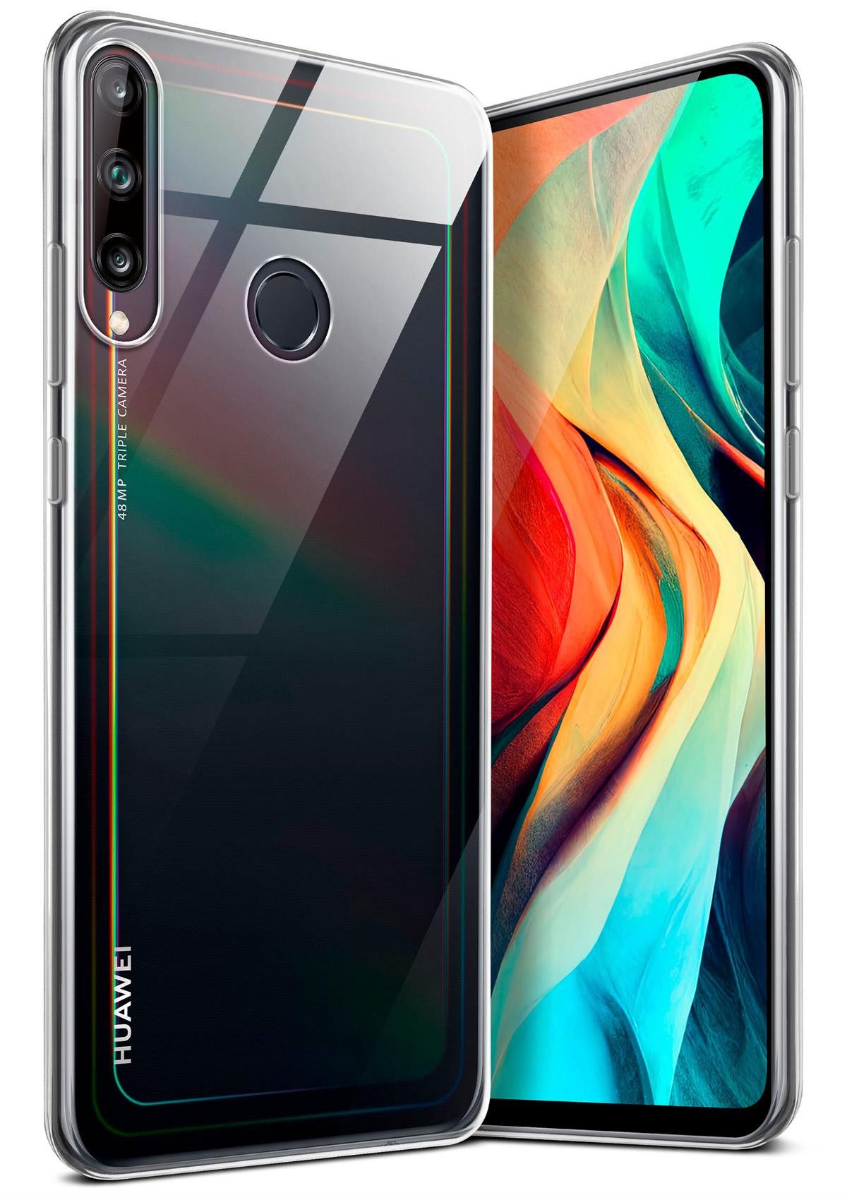 moex Handyhülle moex® Aero Case für Huawei P40 Lite E, Hülle Silikon durchsichtig, Clear Schutzhülle Transparent Silikonhülle