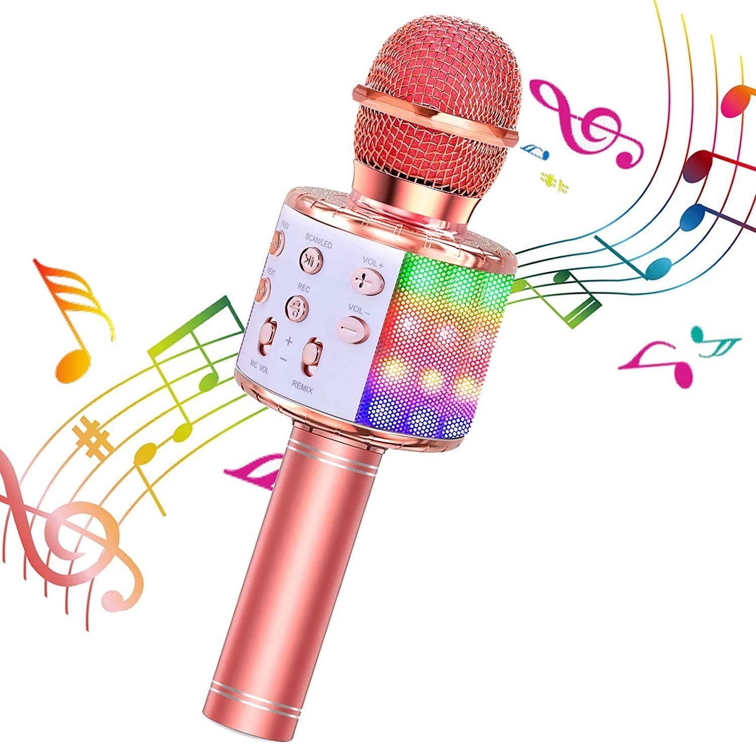 Bothergu Mikrofon, Kinder Wireless Tragbares Funkmikrofon Handmikrofon  Karaoke-Mikrofon