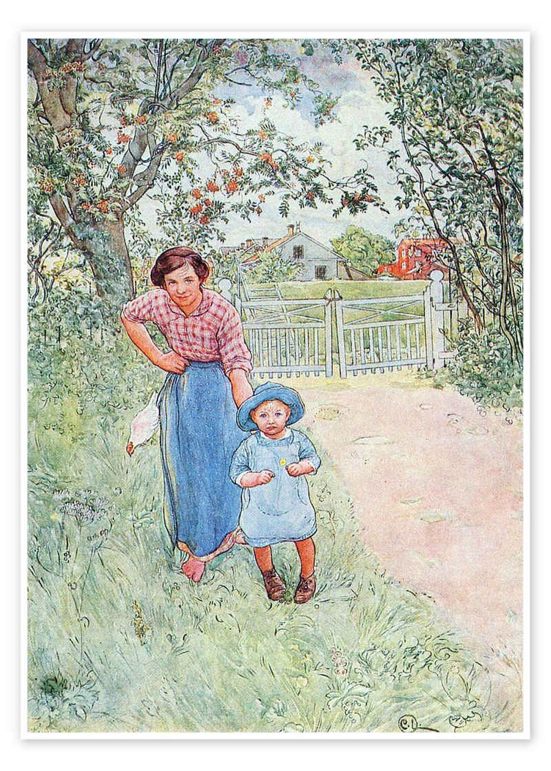 Posterlounge Poster Carl Larsson, Grüß schön den Onkel, Malerei