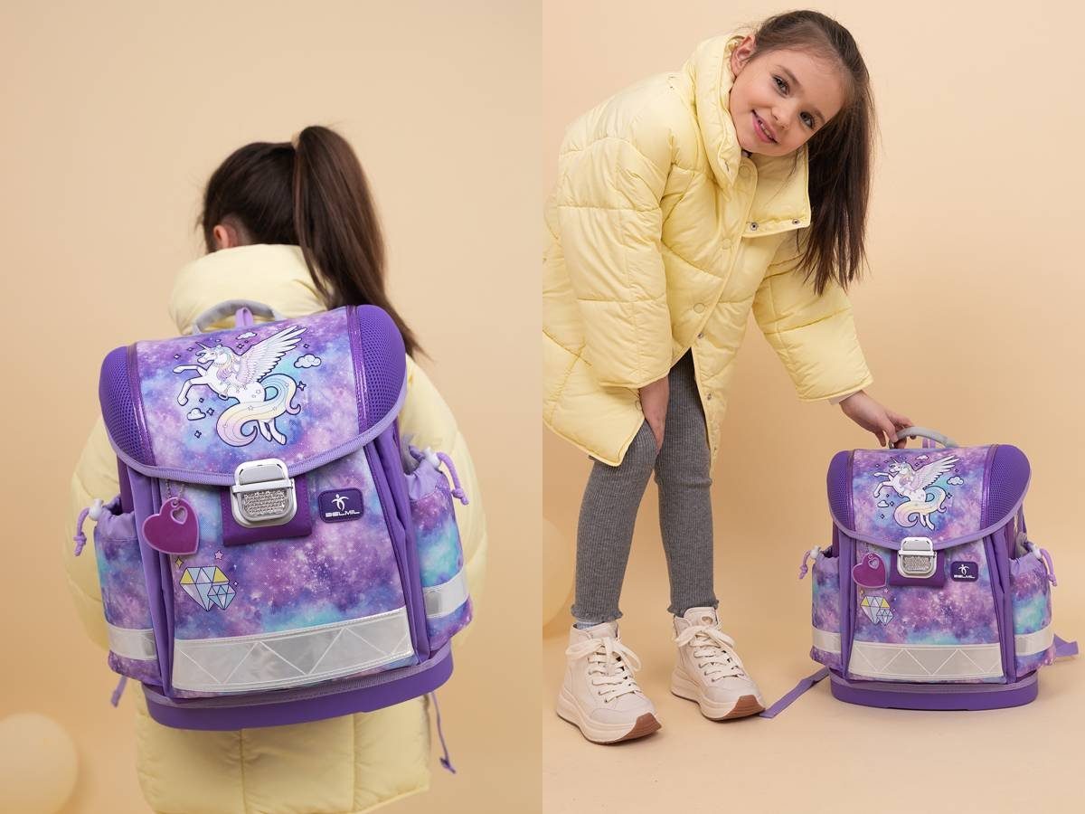 Belmil Schulranzen "Classy" 2025 Set 1. Klasse, Einhorn, 4tlg.,1. Klasse, Grundschule, Einschulung, Mädchen