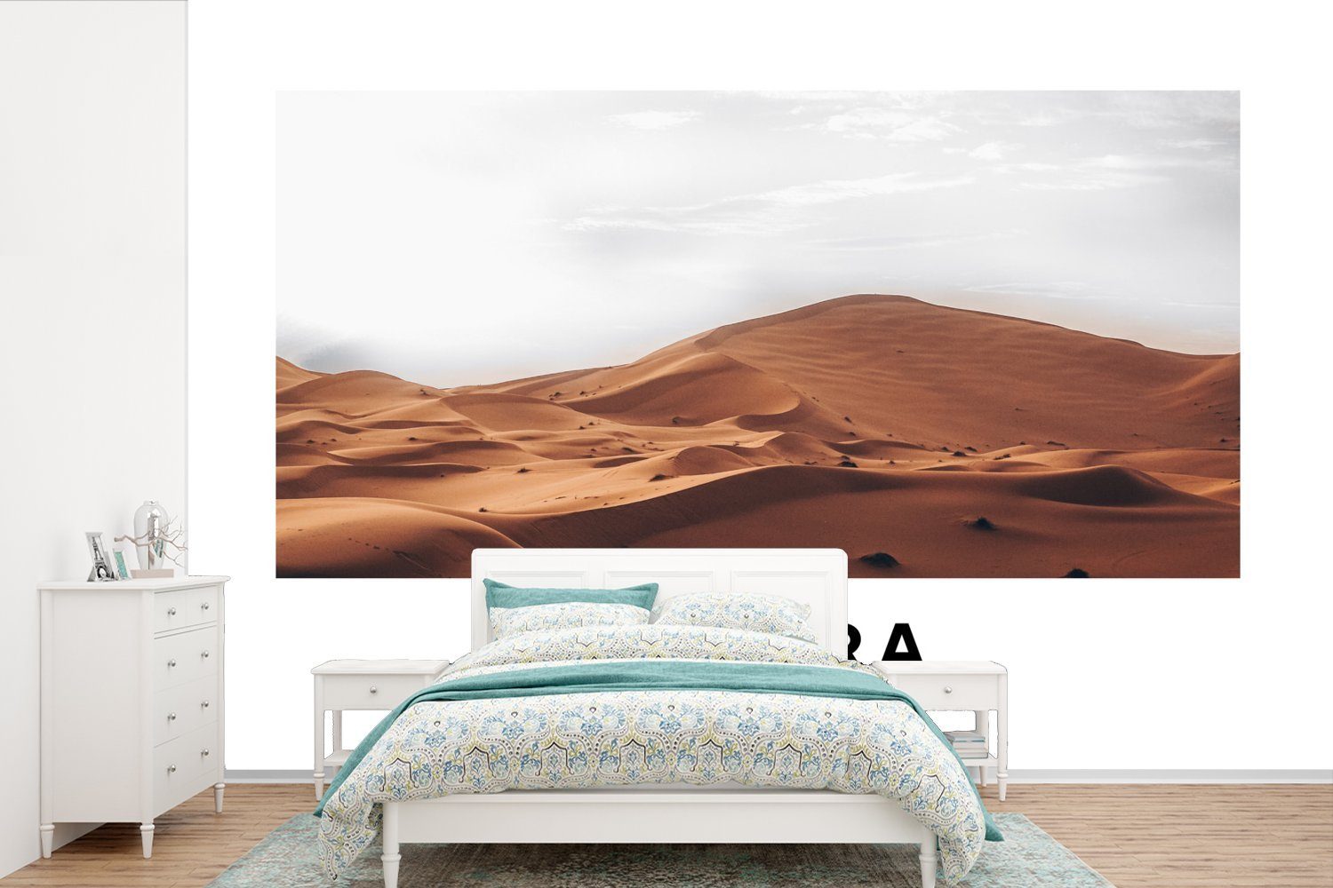 MuchoWow Fototapete Afrika - Sand - Natur, Matt, bedruckt, (6 St), Wallpaper für Wohnzimmer, Schlafzimmer, Kinderzimmer, Vinyl Tapete