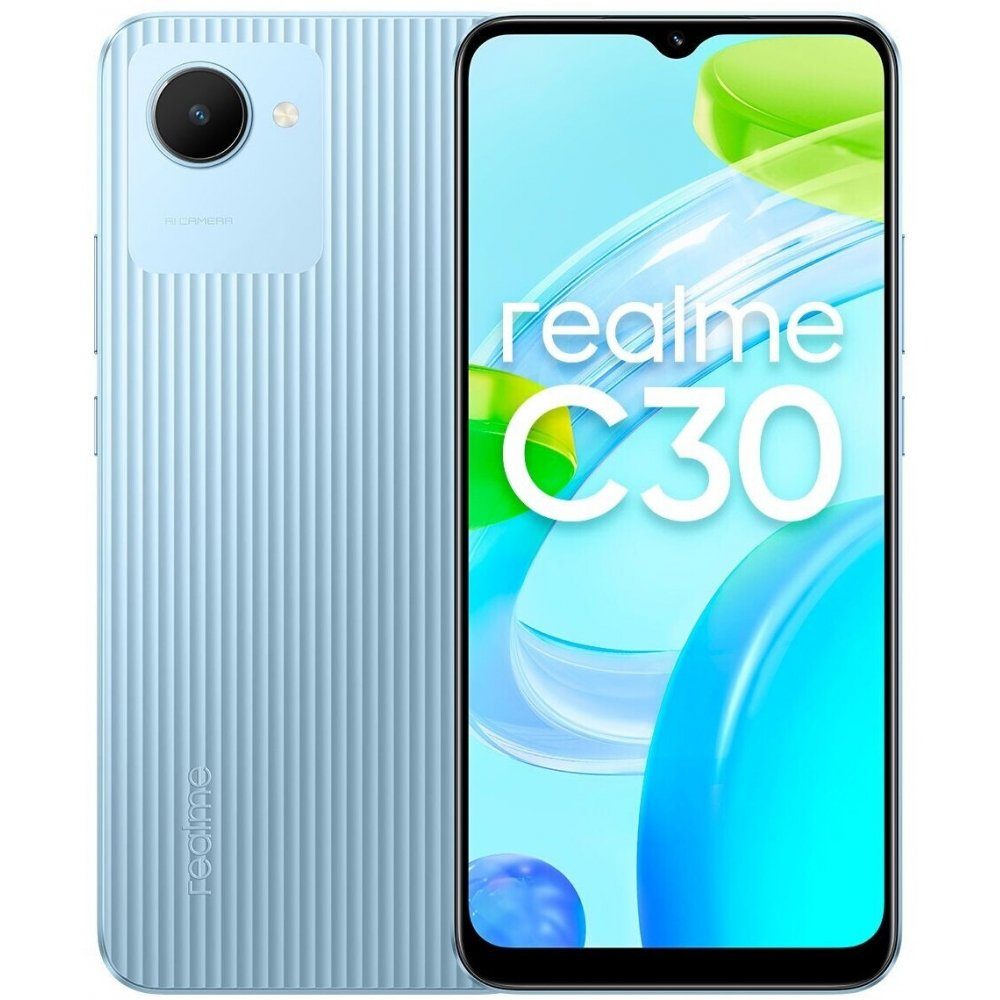 Realme C30 32 GB / 3 GB - Smartphone - lake blue Smartphone (6,5 Zoll, 32 GB Speicherplatz)