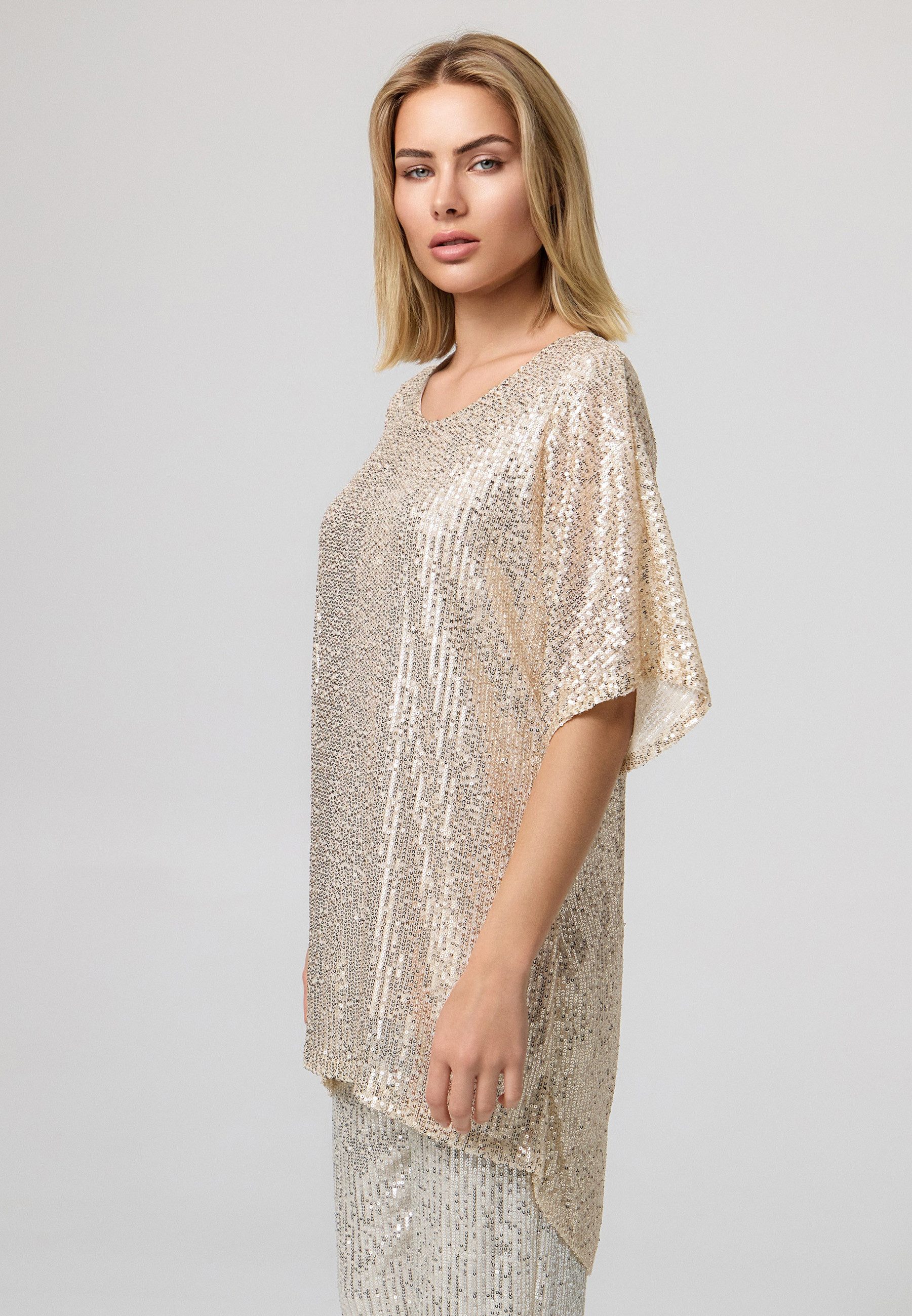 Worldclassca Paillettenshirt Worldclassca Paillettenshirt Oversize Bluse günstig online kaufen