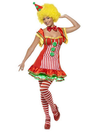 Smiffys Kostüm Tanzclown Kostüm für Damen, Clownskostüm für Revue und Karneval