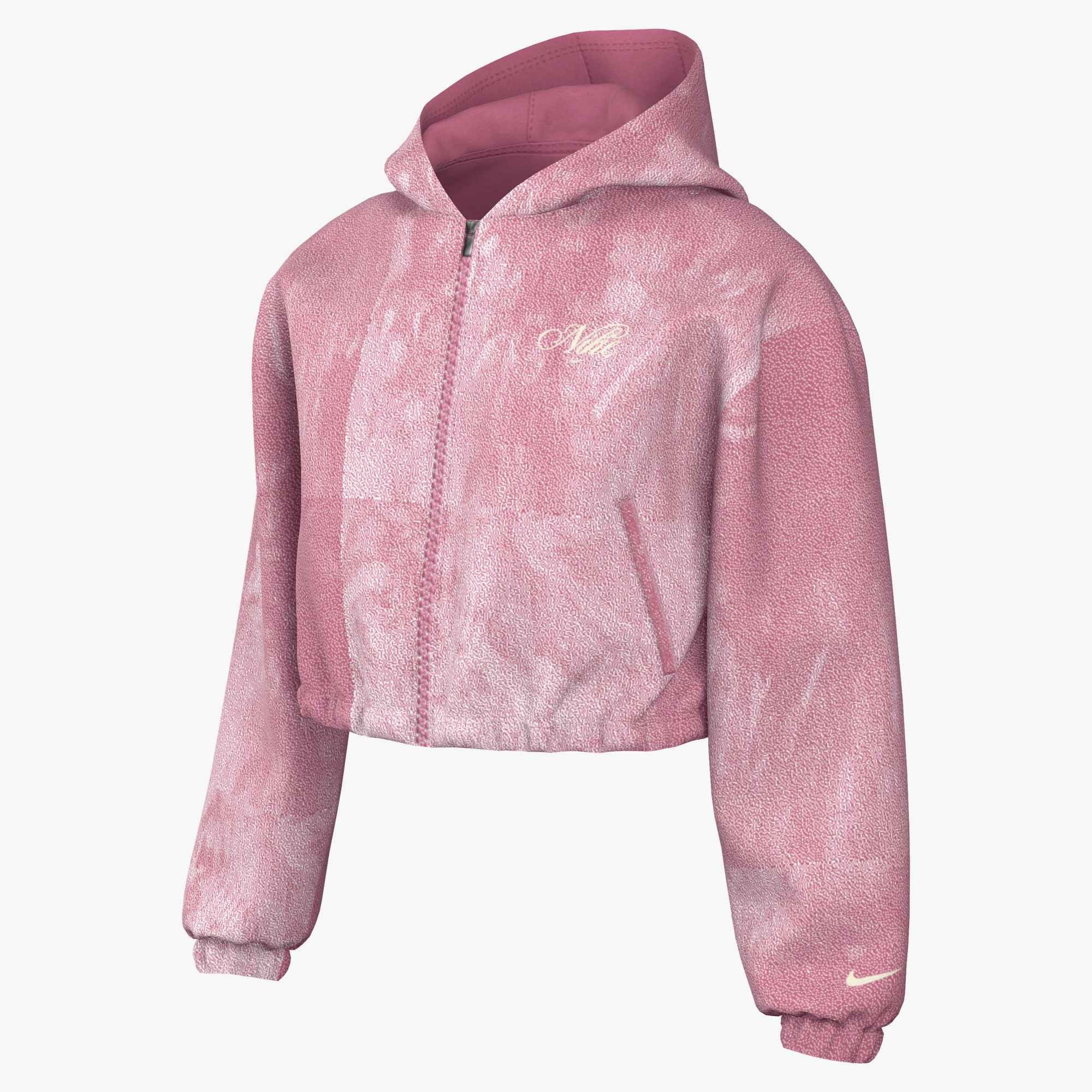 Nike Anorak G NSW WVN TRACK JKT GFX PEONY/SWEET BEET