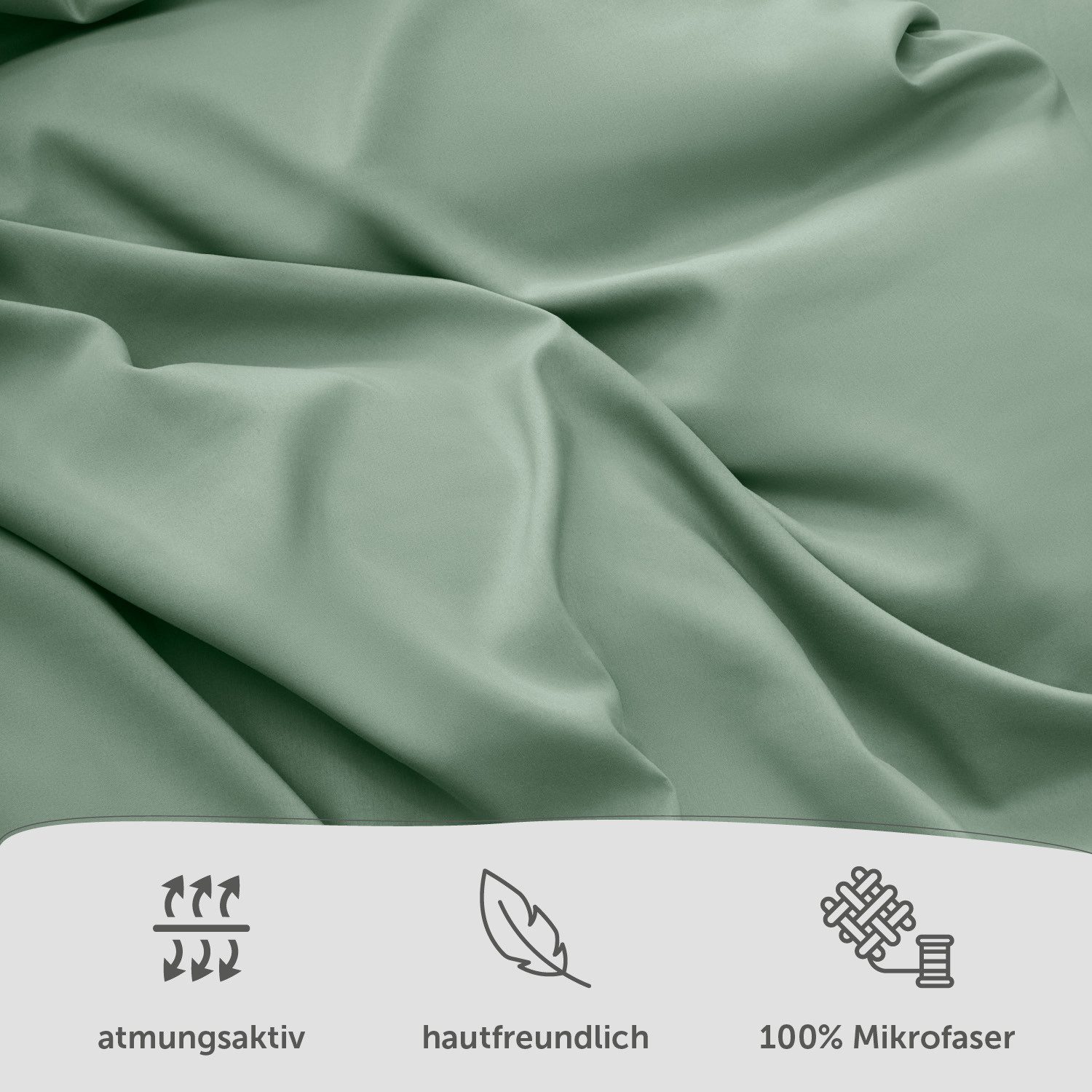 Blumtal Bettwäsche Oeko-TEX zertifizierte Mikrofaser Bettwäsche pflegeleicht & faltenfrei, Mikrofaser, Bettbezüge aus Atmungsaktivem Mikrofaser – Bild 2 von 5