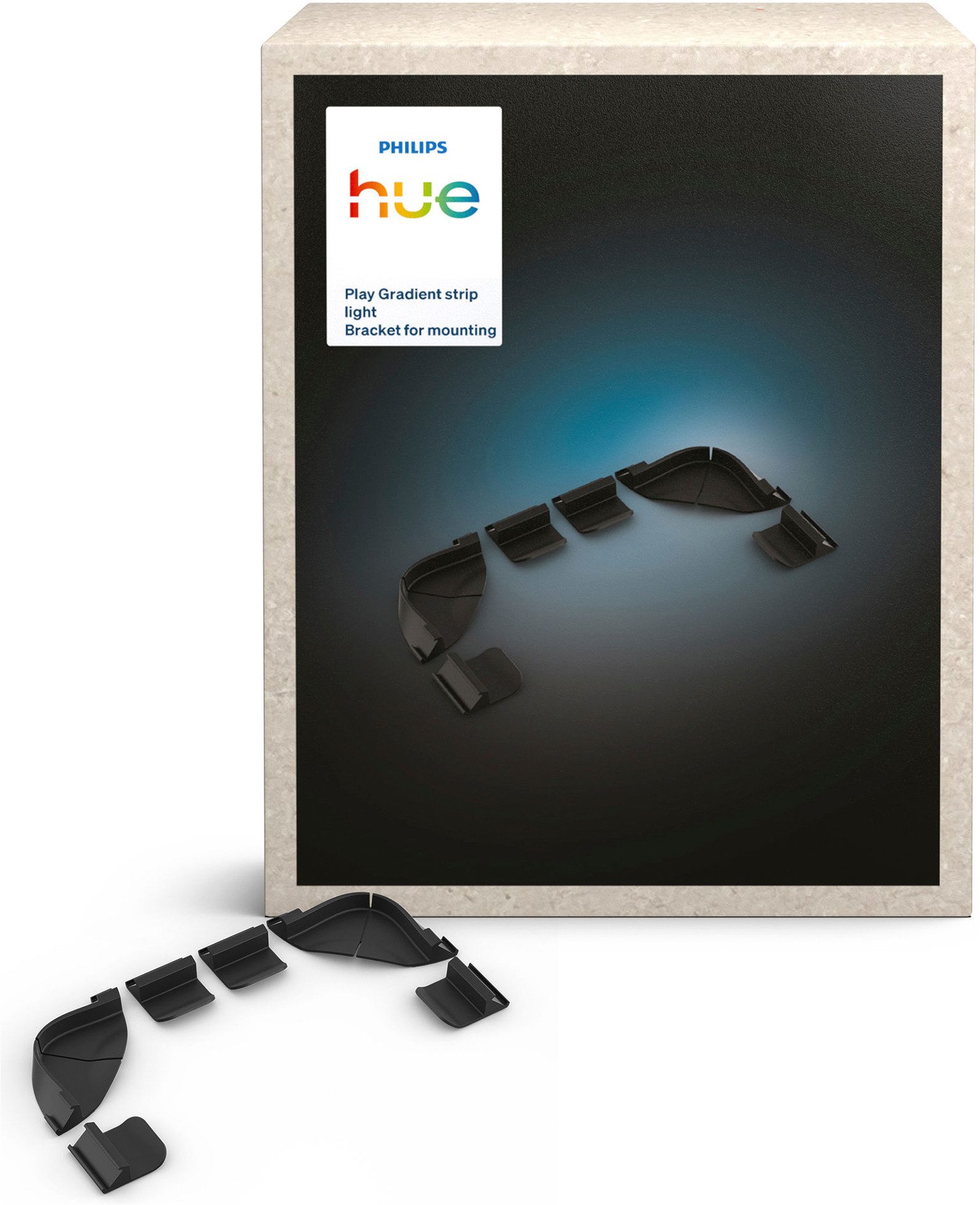 Philips Hue LED-Stripe-Profil Halterungen für Play Gradient Lightstrip, Klebemontage, stabile Befestigung, einfache Installation