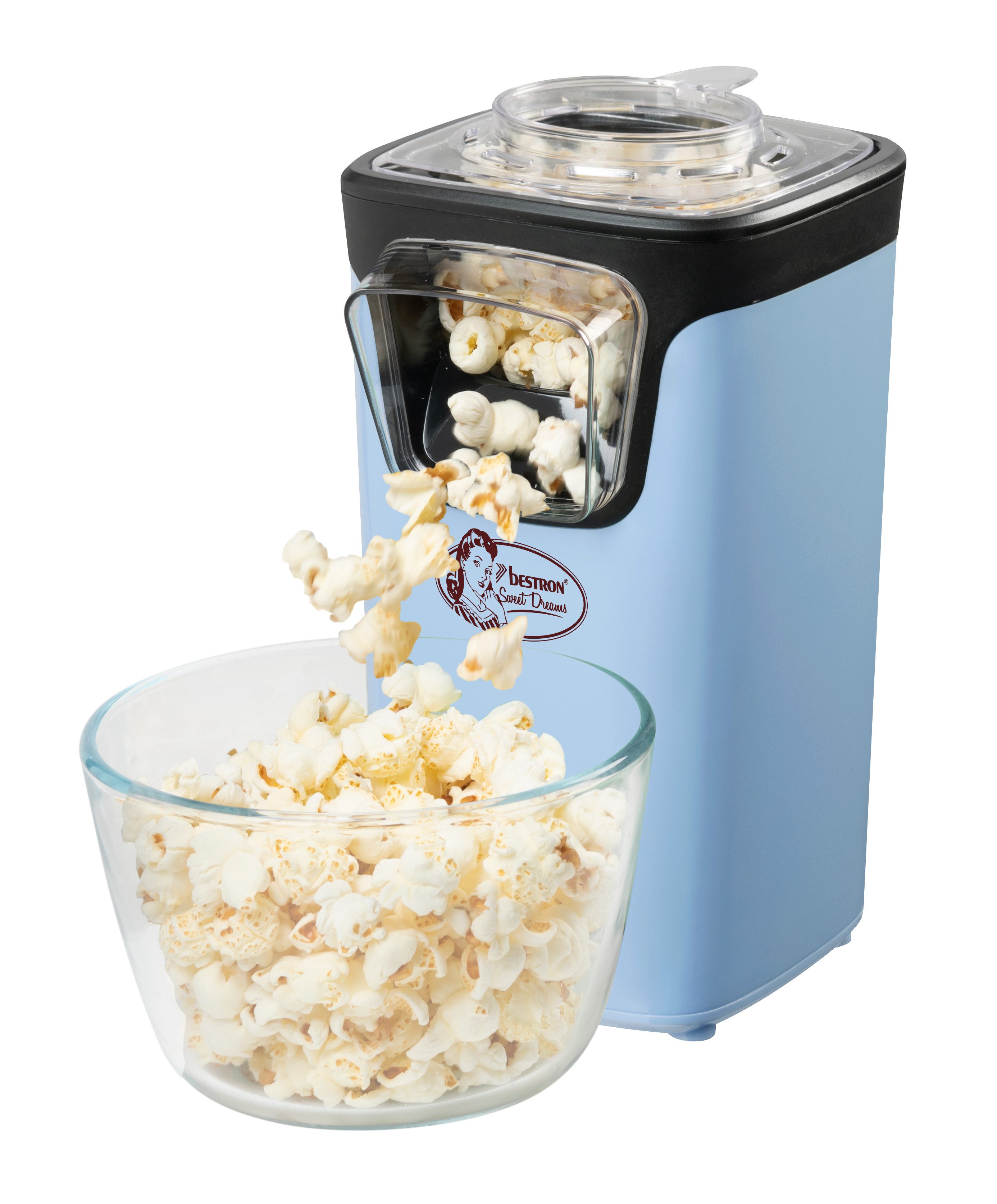 bestron Popcornmaschine APC200, fettfrei, 2 Min. Zubereitung, inkl. 10 Tüten