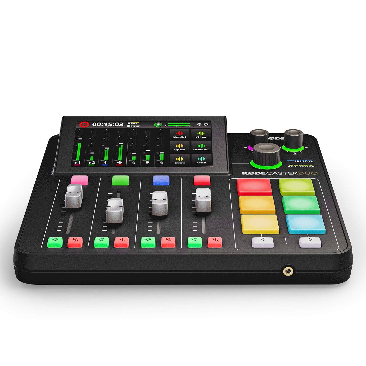 RØDE Rode Rodecaster Pro Duo Podcast Station mit Kopfhörer Digitales Aufnahmegerät (Inkl. Netzteil und USB-C auf USB-C Kabel)