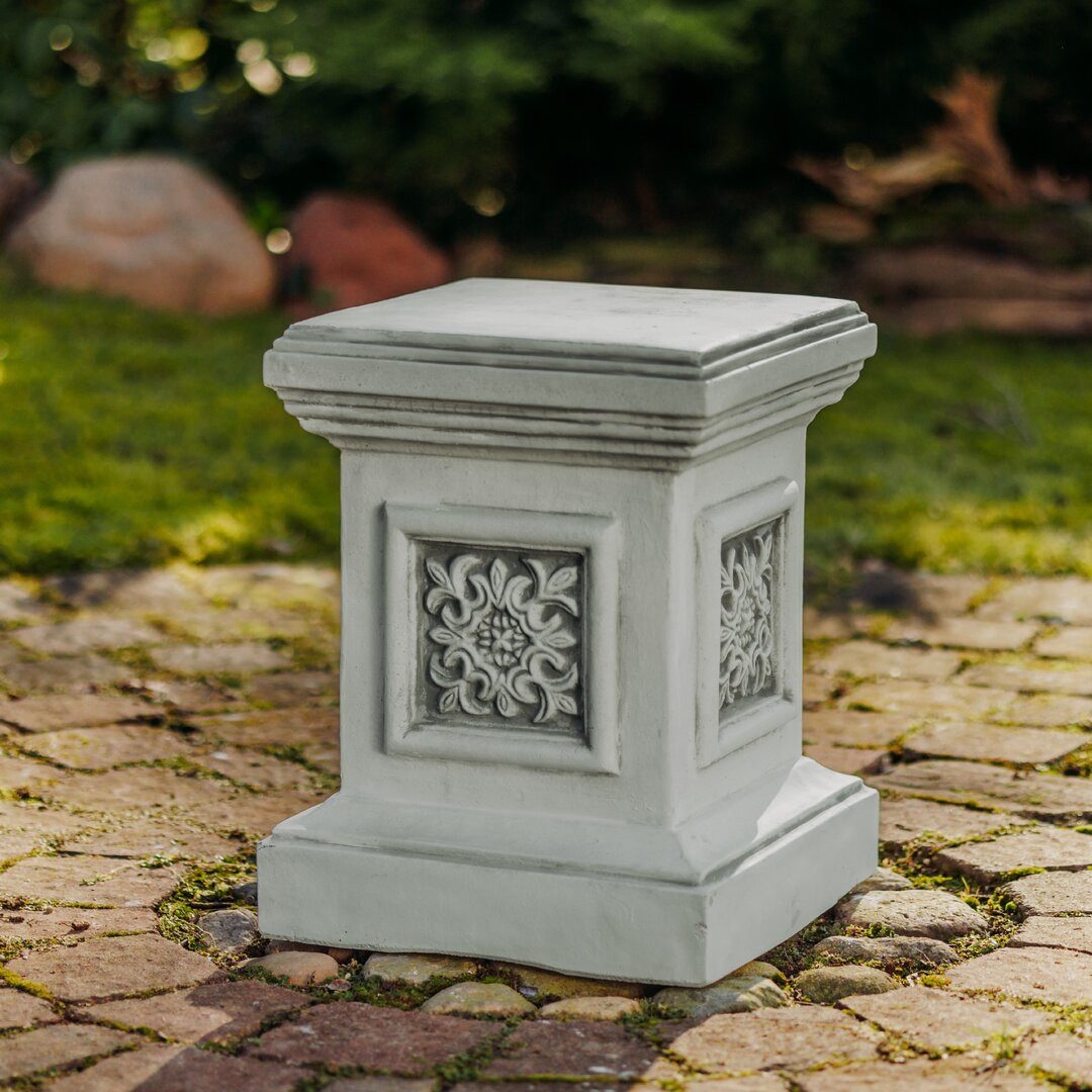gartendekoparadies.de Gartensockel Steinsäule Podest Steinguss 45 cm 35 x 35 cm 75 kg, Frostsicher