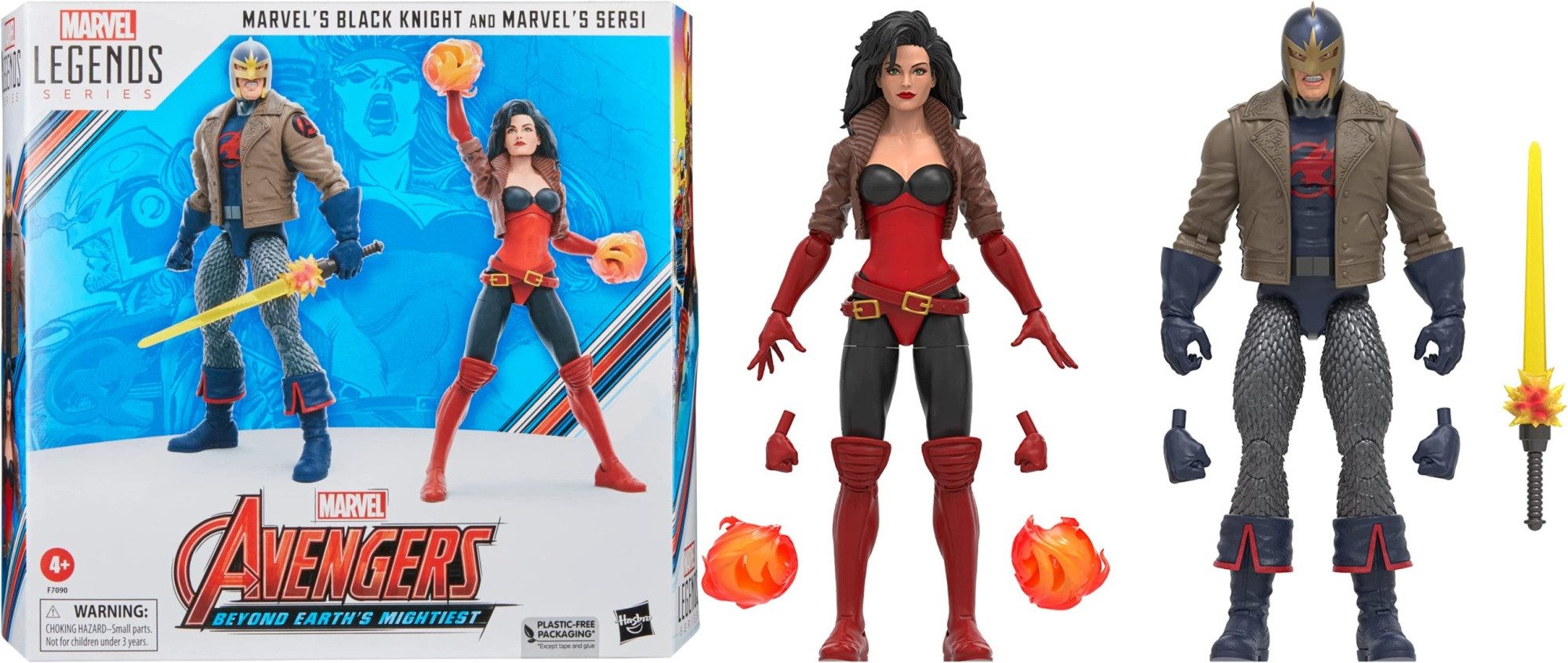 Actionfigur Marvel Legends Avengers 60th Annivers. Marvel's Black Knight and Marve