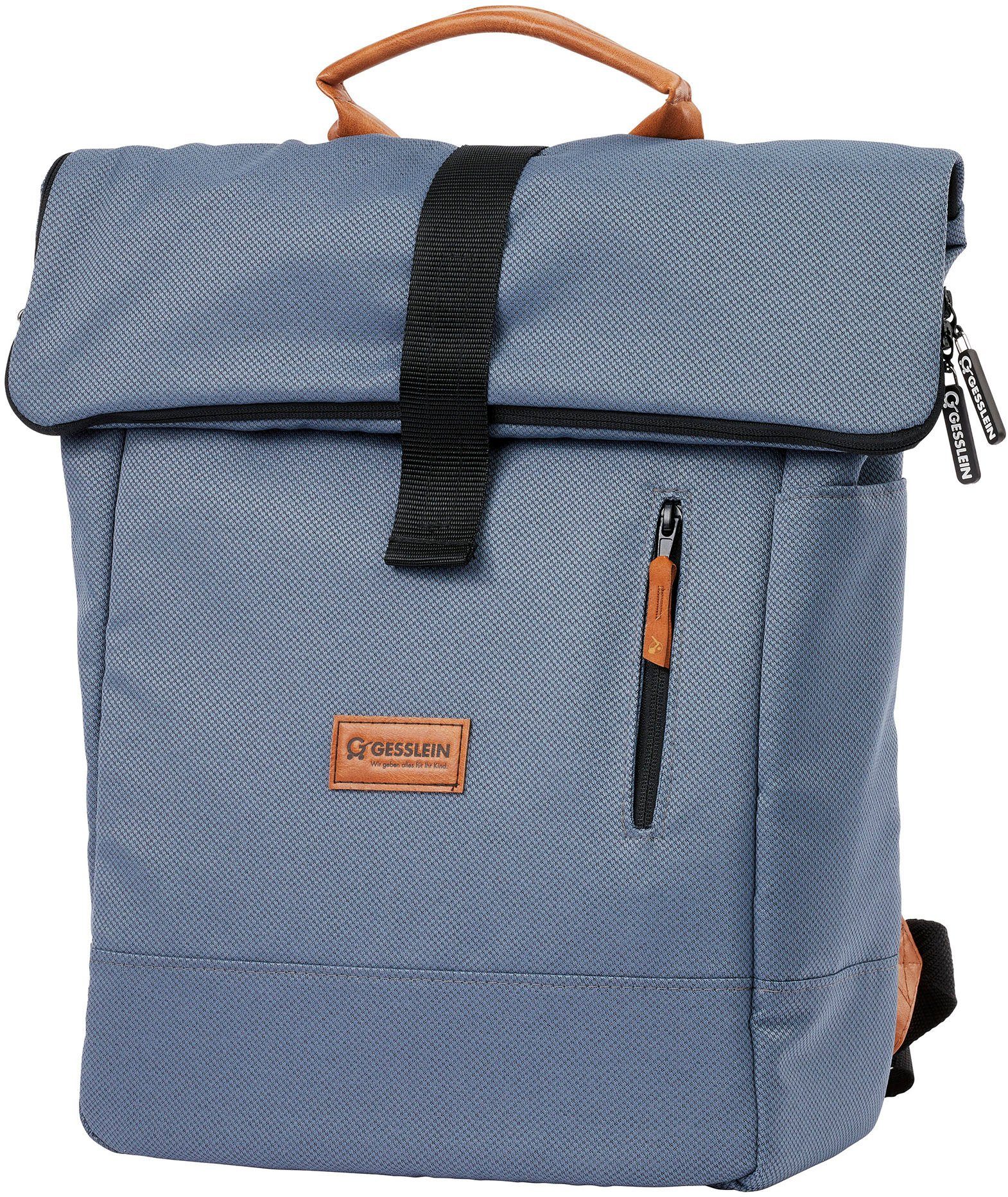 Gesslein Wickelrucksack N°6, mittelblau, Made in Germany